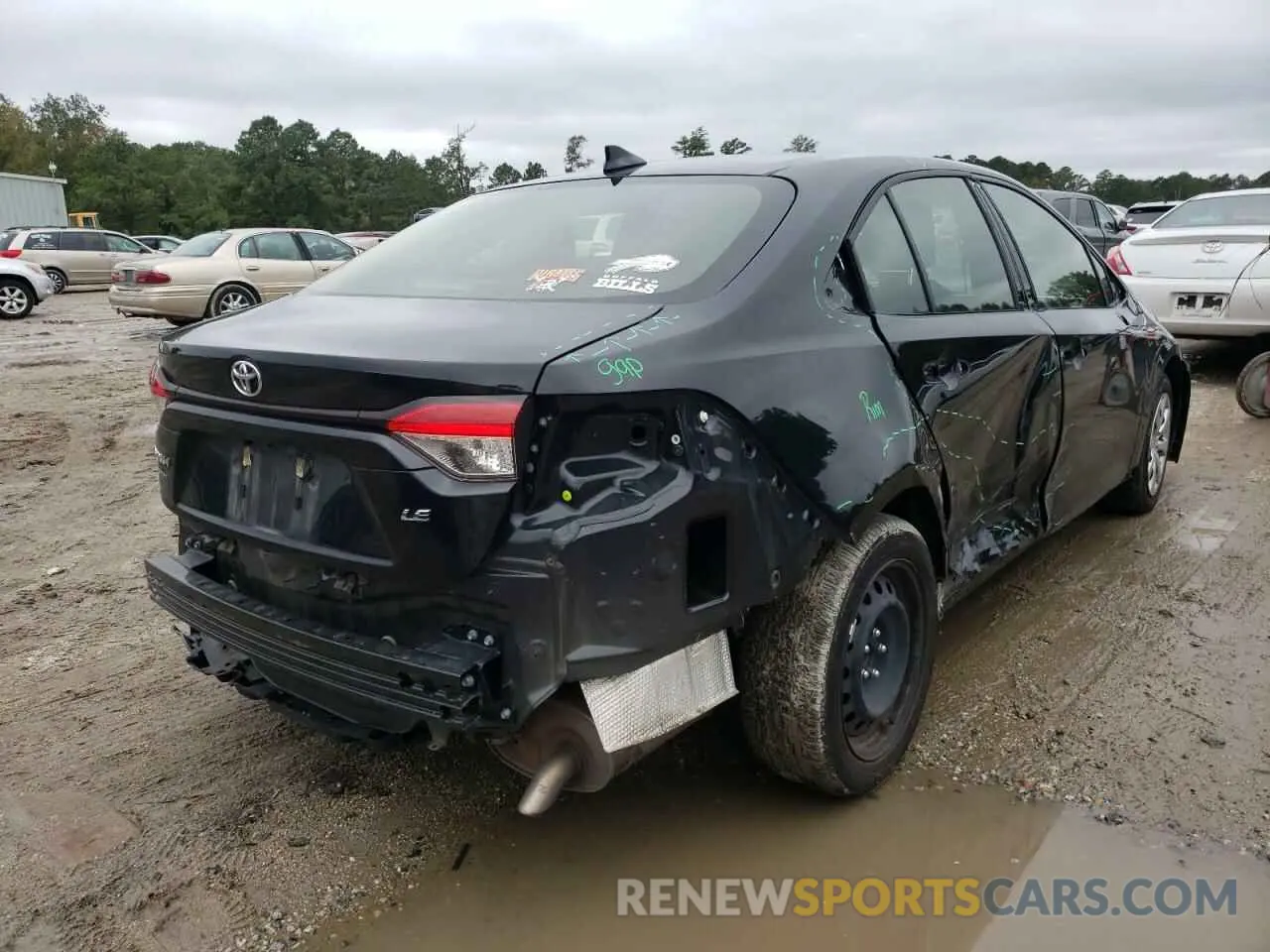 4 fotografías del automóvil dañado JTDEPMAE2MJ147410 TOYOTA COROLLA 2021