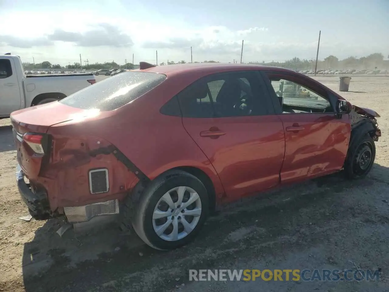 3 fotografías del automóvil dañado JTDEPMAE2MJ159024 TOYOTA COROLLA 2021