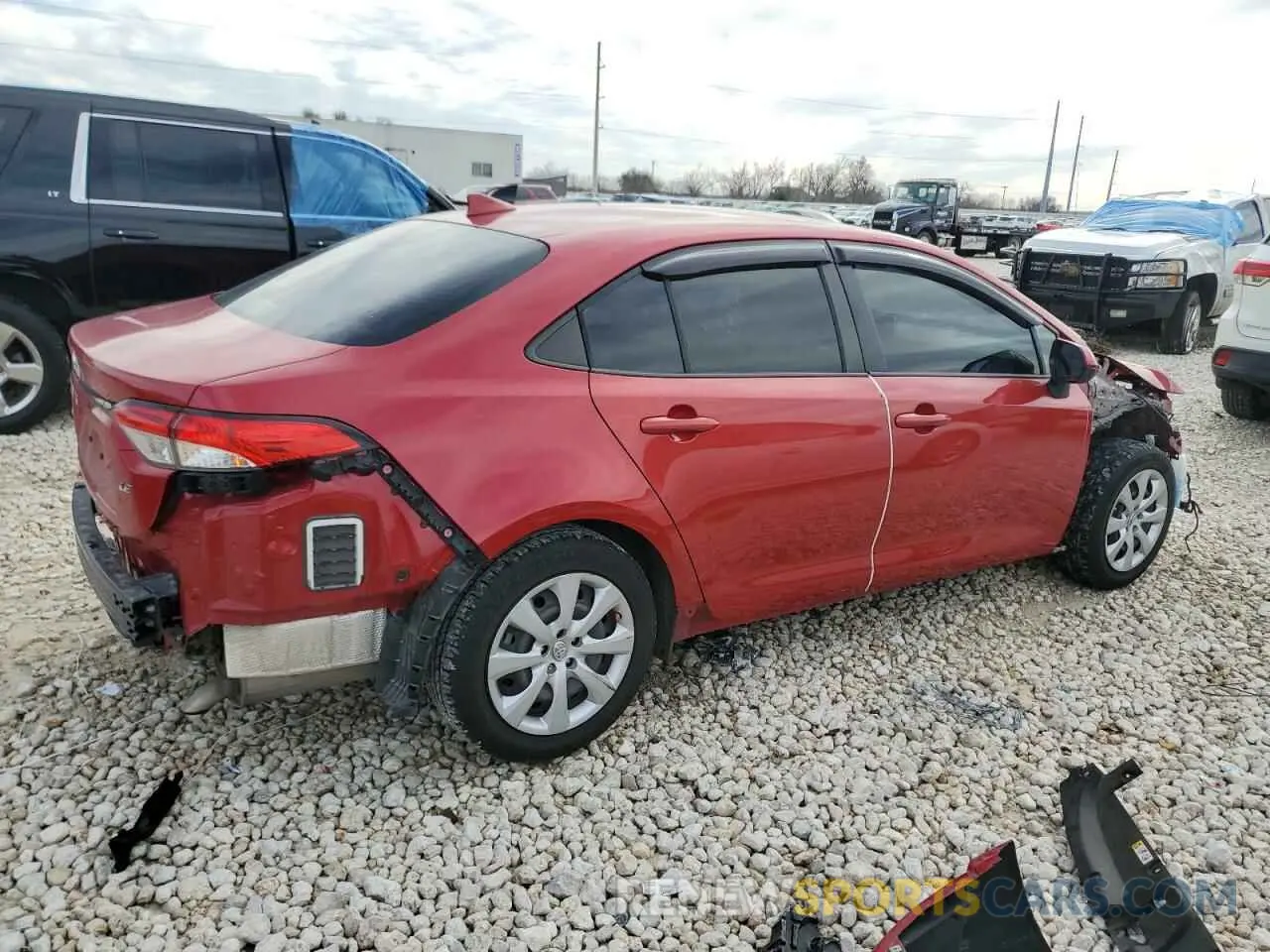 3 fotografías del automóvil dañado JTDEPMAE2MJ166250 TOYOTA COROLLA 2021