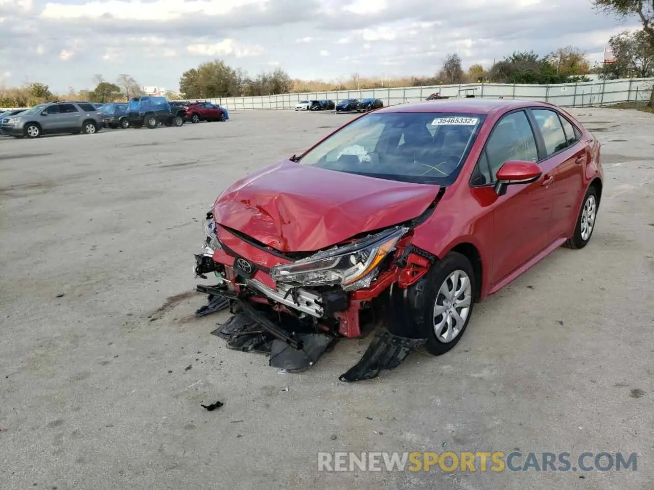 2 fotografías del automóvil dañado JTDEPMAE2MJ179211 TOYOTA COROLLA 2021