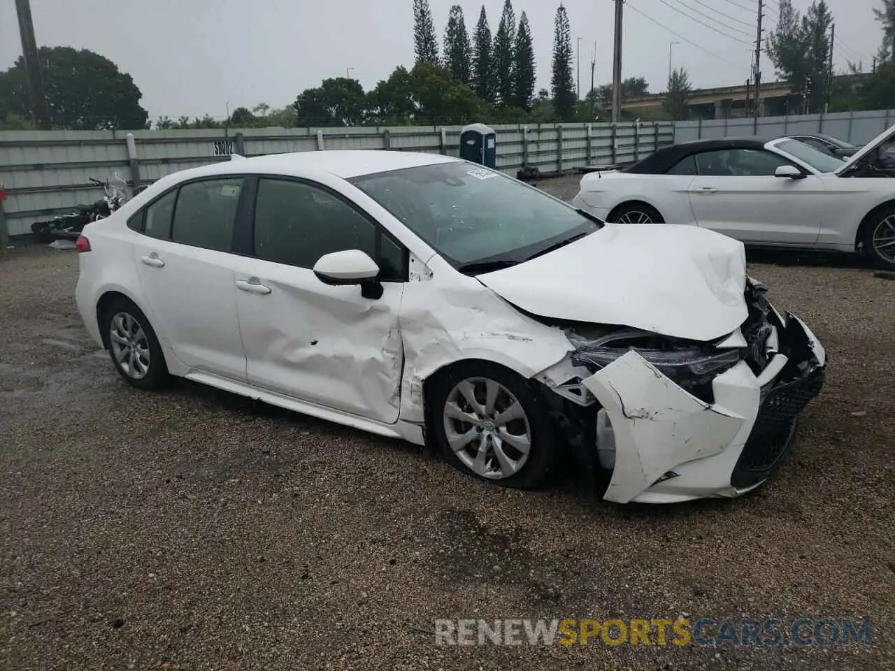 4 fotografías del automóvil dañado JTDEPMAE2MJ184313 TOYOTA COROLLA 2021