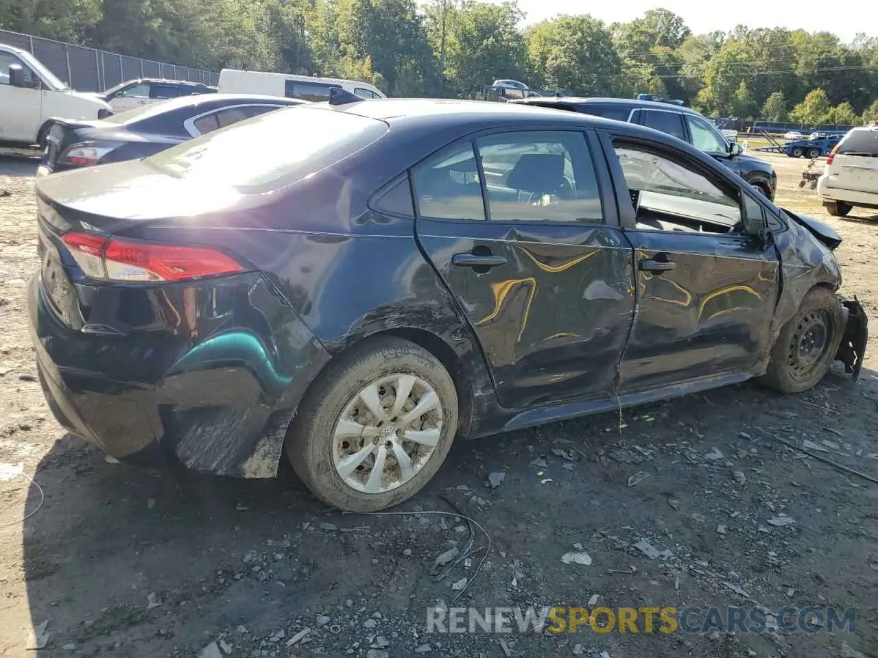 3 fotografías del automóvil dañado JTDEPMAE3MJ139378 TOYOTA COROLLA 2021