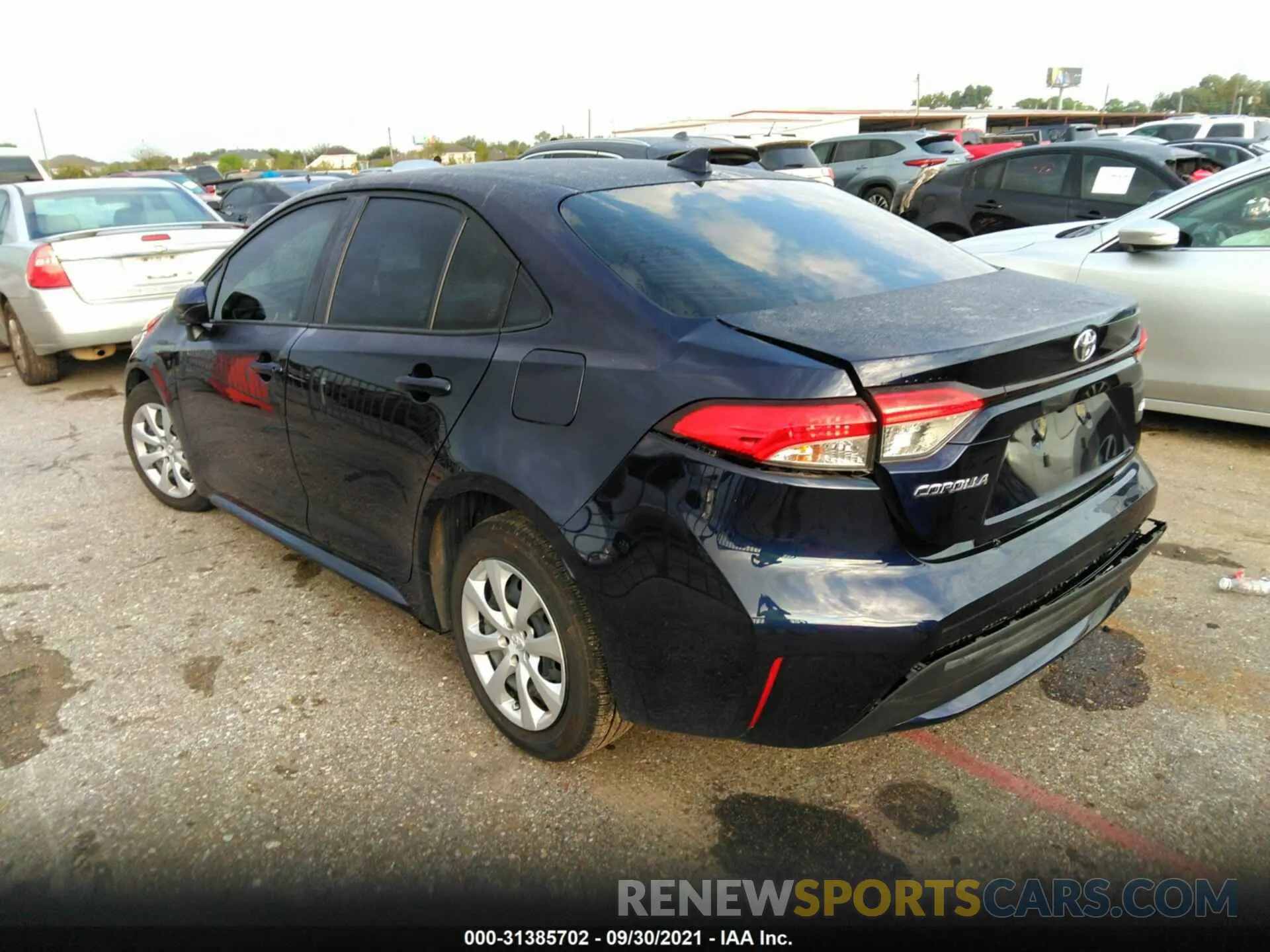 3 fotografías del automóvil dañado JTDEPMAE3MJ146976 TOYOTA COROLLA 2021