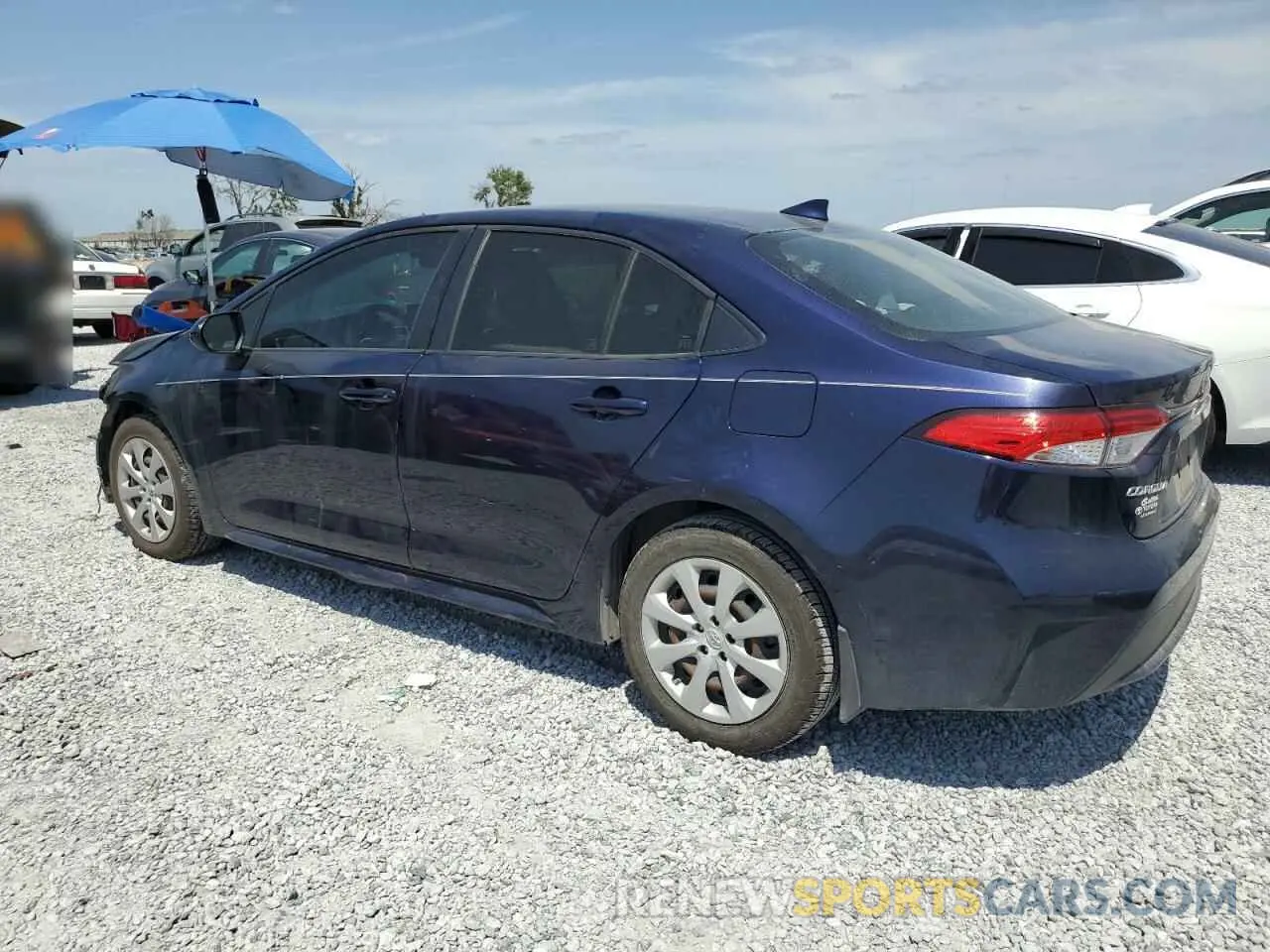 2 fotografías del automóvil dañado JTDEPMAE3MJ160408 TOYOTA COROLLA 2021
