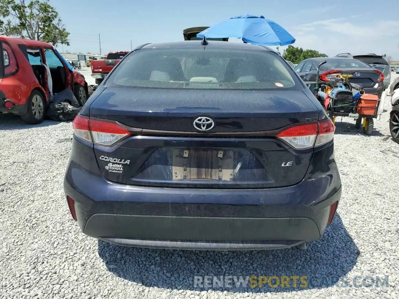 6 fotografías del automóvil dañado JTDEPMAE3MJ160408 TOYOTA COROLLA 2021