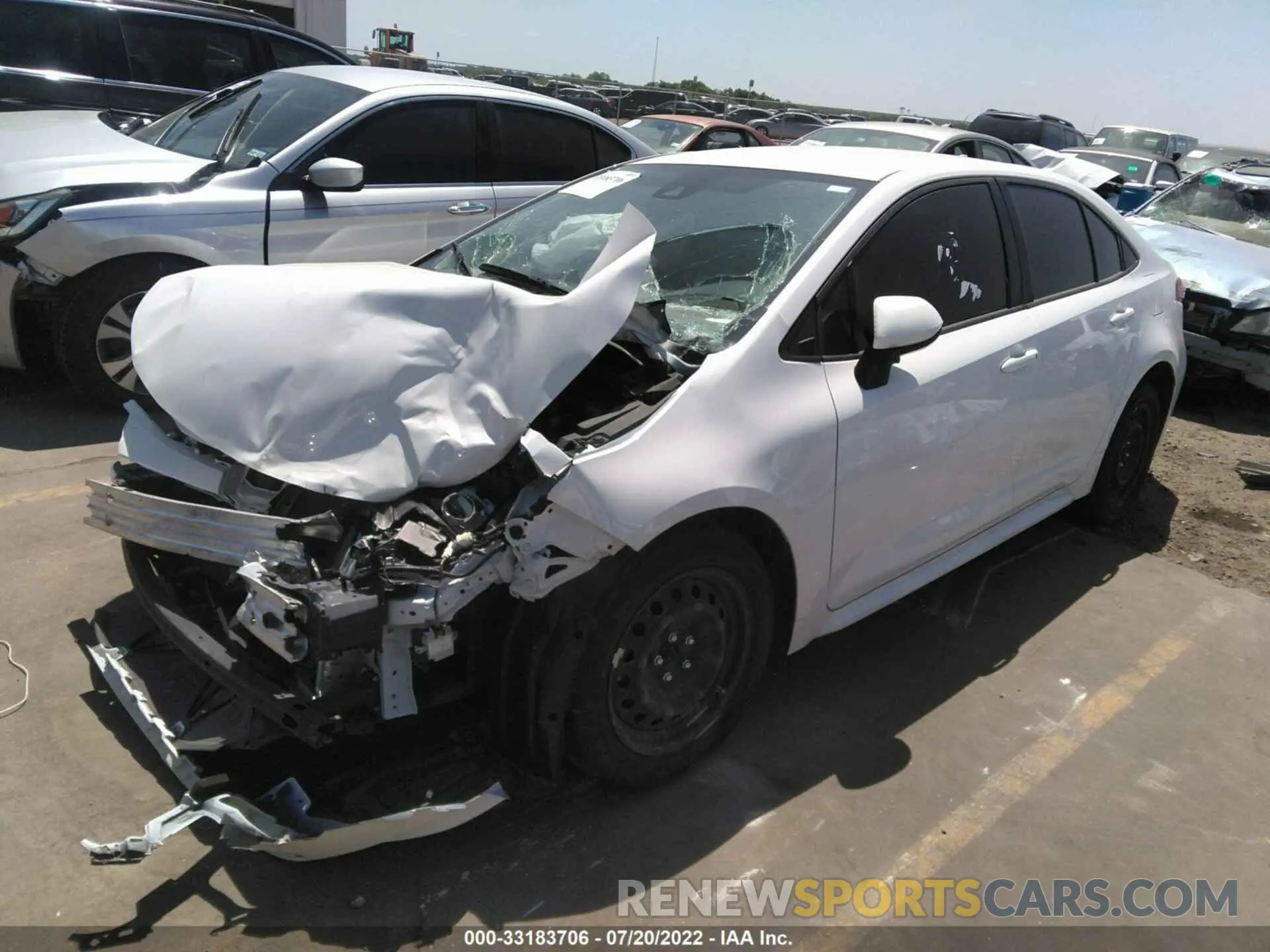 2 fotografías del automóvil dañado JTDEPMAE3MJ160943 TOYOTA COROLLA 2021