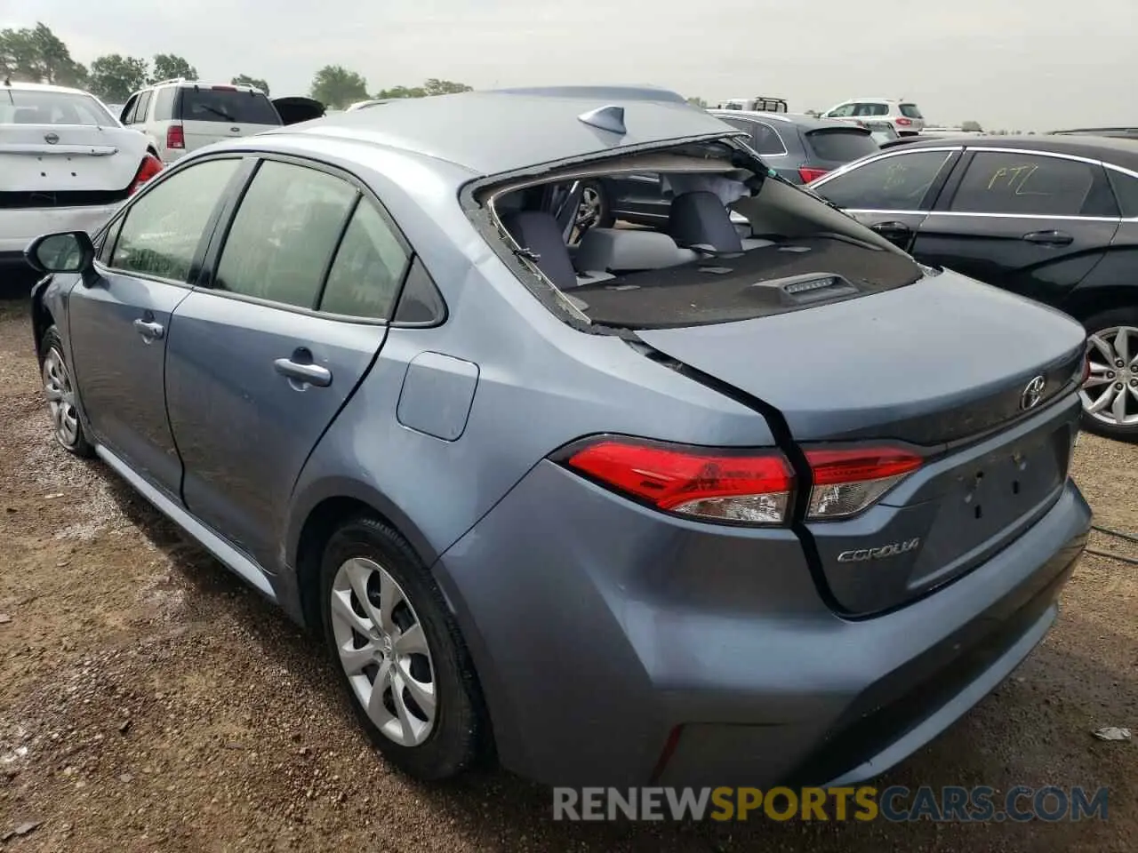 2 fotografías del automóvil dañado JTDEPMAE4MJ117731 TOYOTA COROLLA 2021