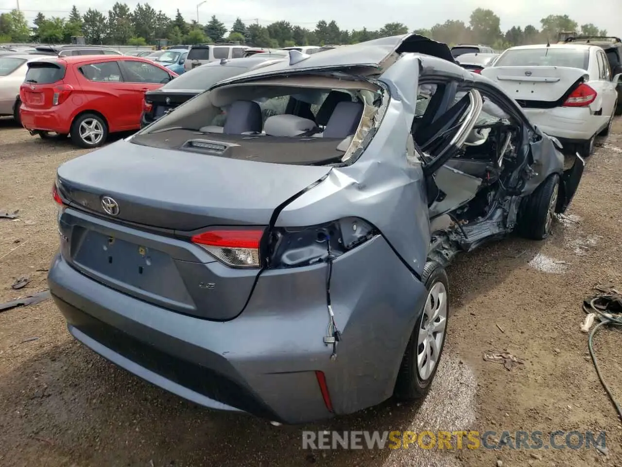 3 fotografías del automóvil dañado JTDEPMAE4MJ117731 TOYOTA COROLLA 2021