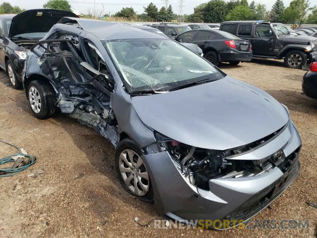 4 fotografías del automóvil dañado JTDEPMAE4MJ117731 TOYOTA COROLLA 2021