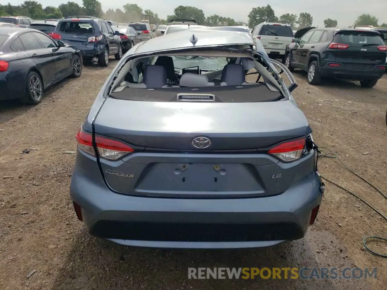 6 fotografías del automóvil dañado JTDEPMAE4MJ117731 TOYOTA COROLLA 2021