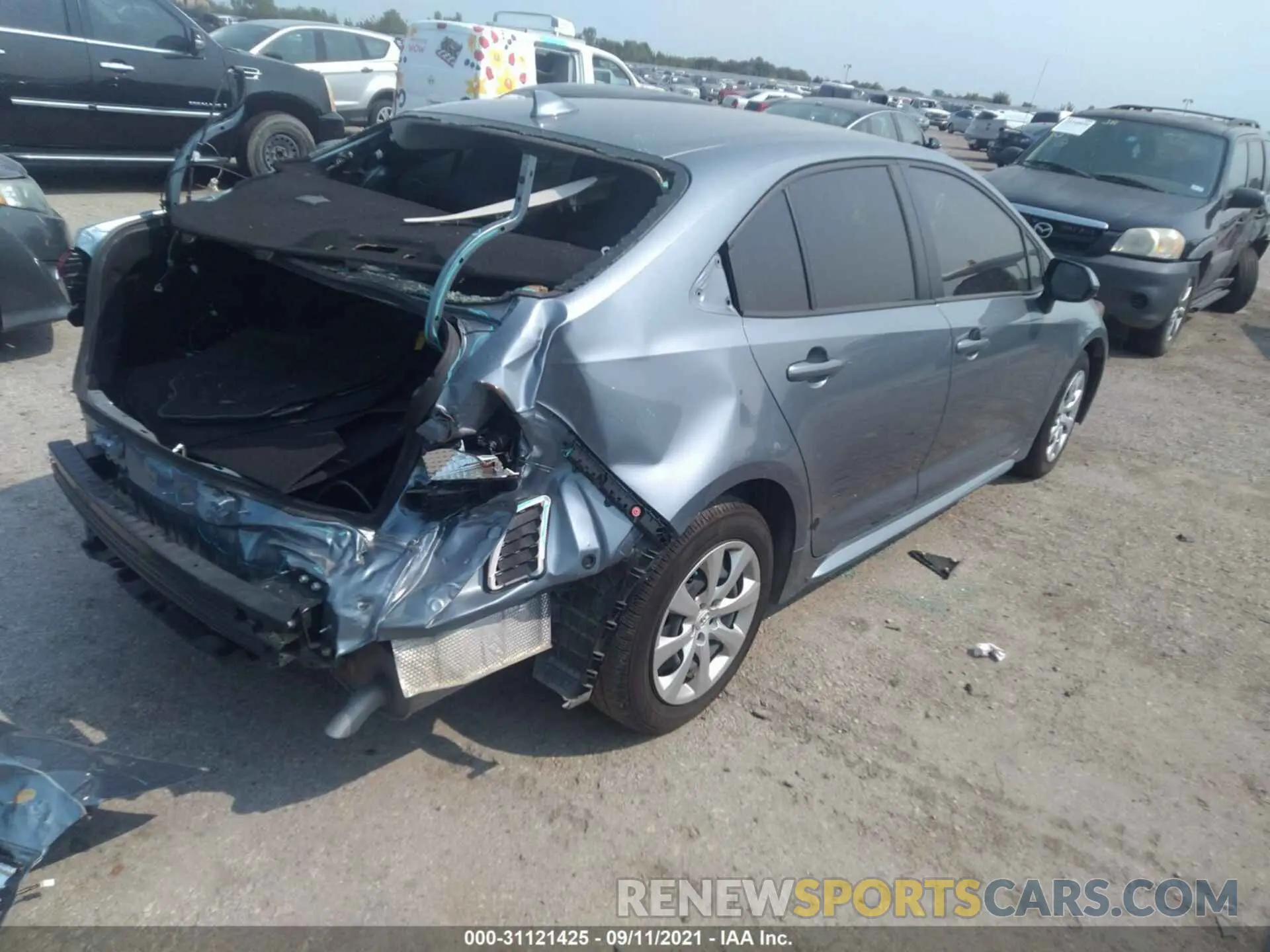 4 fotografías del automóvil dañado JTDEPMAE4MJ132150 TOYOTA COROLLA 2021