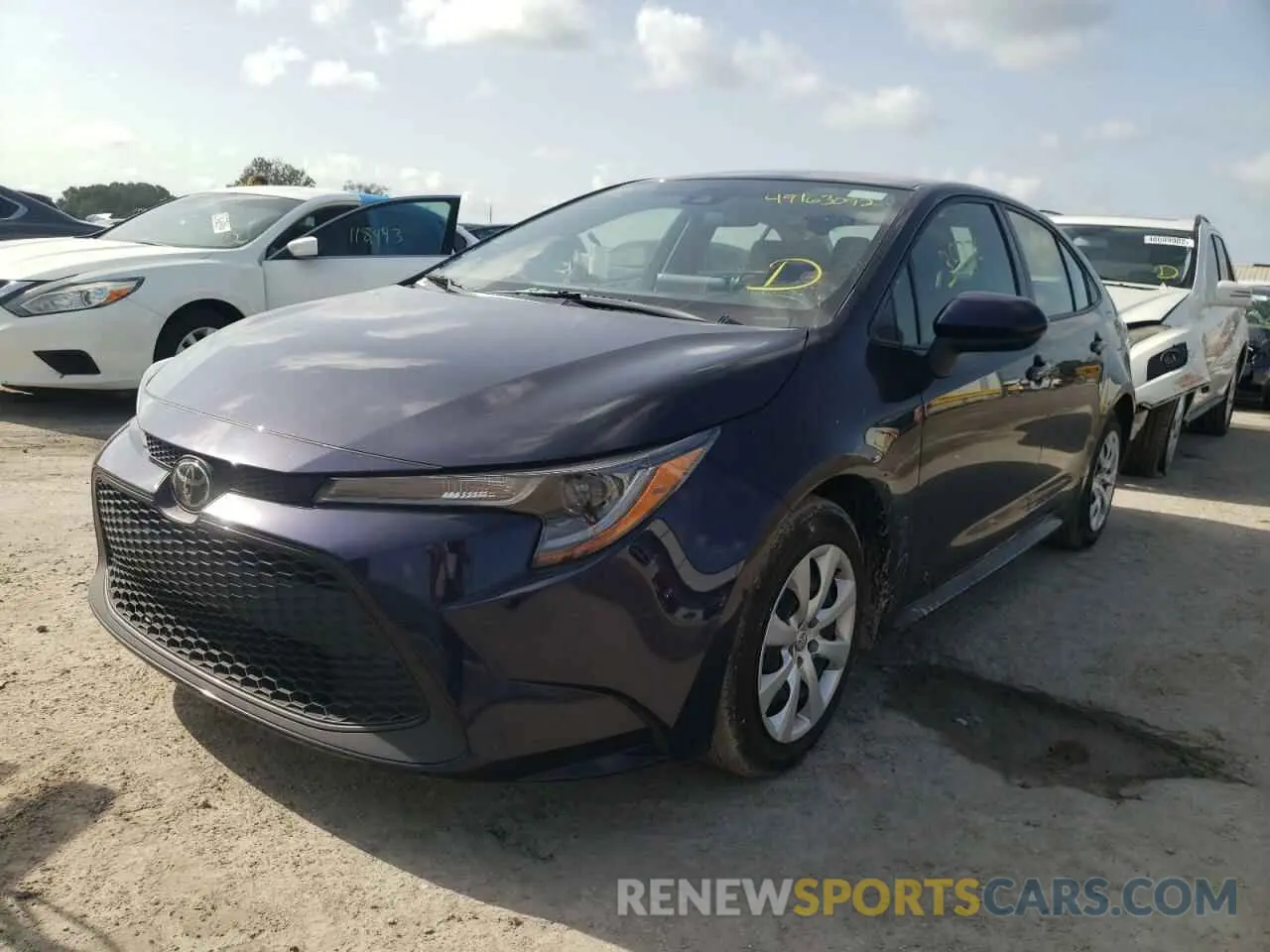 2 fotografías del automóvil dañado JTDEPMAE4MJ136800 TOYOTA COROLLA 2021
