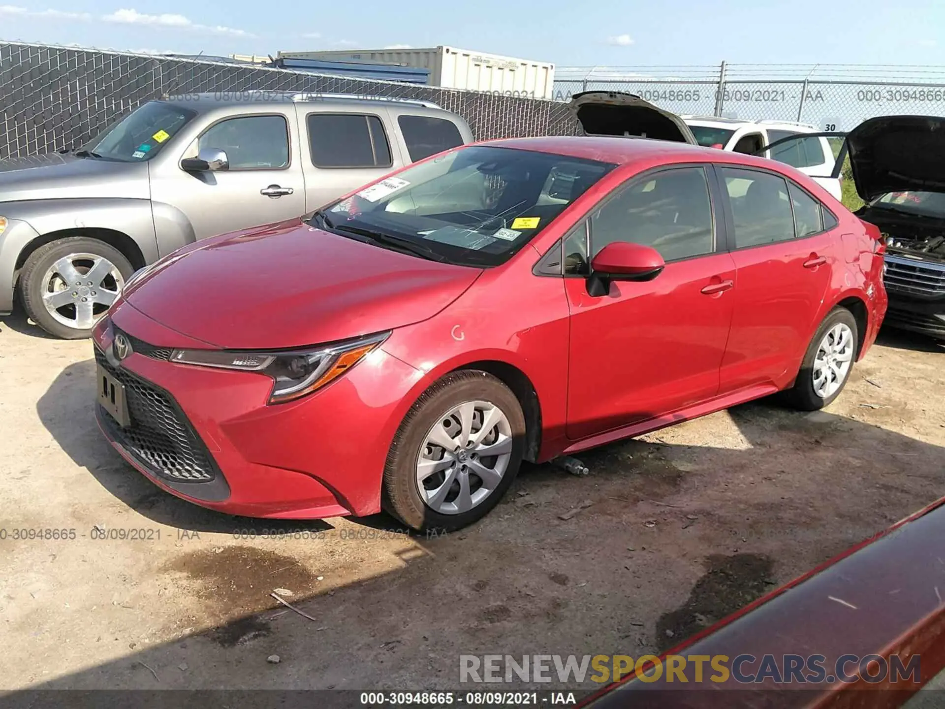 2 fotografías del automóvil dañado JTDEPMAE4MJ150132 TOYOTA COROLLA 2021