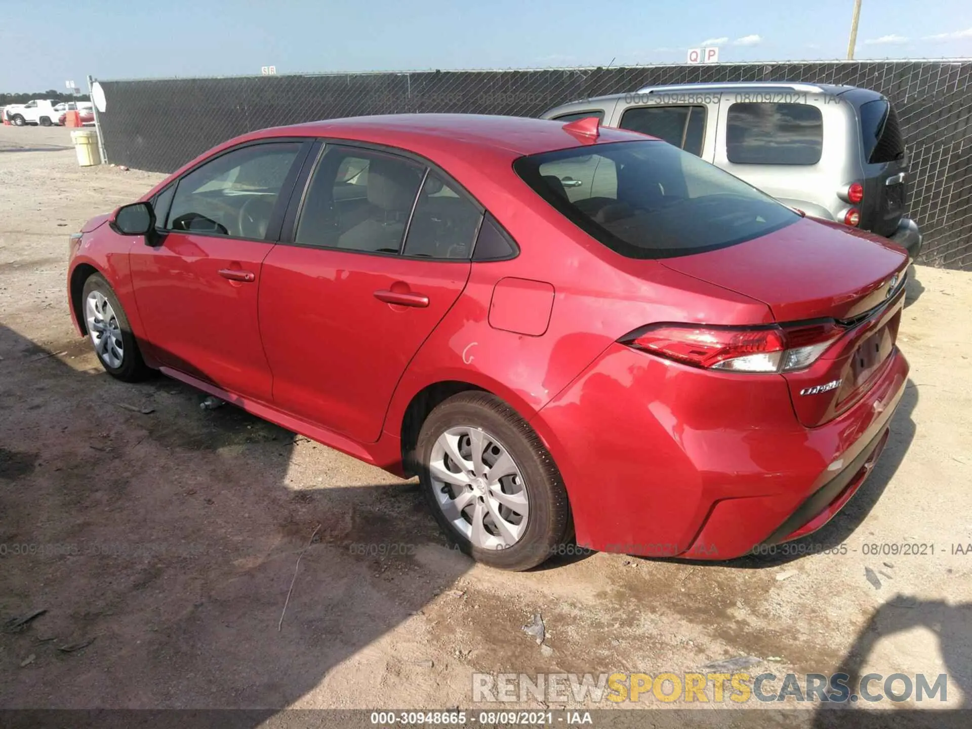 3 fotografías del automóvil dañado JTDEPMAE4MJ150132 TOYOTA COROLLA 2021