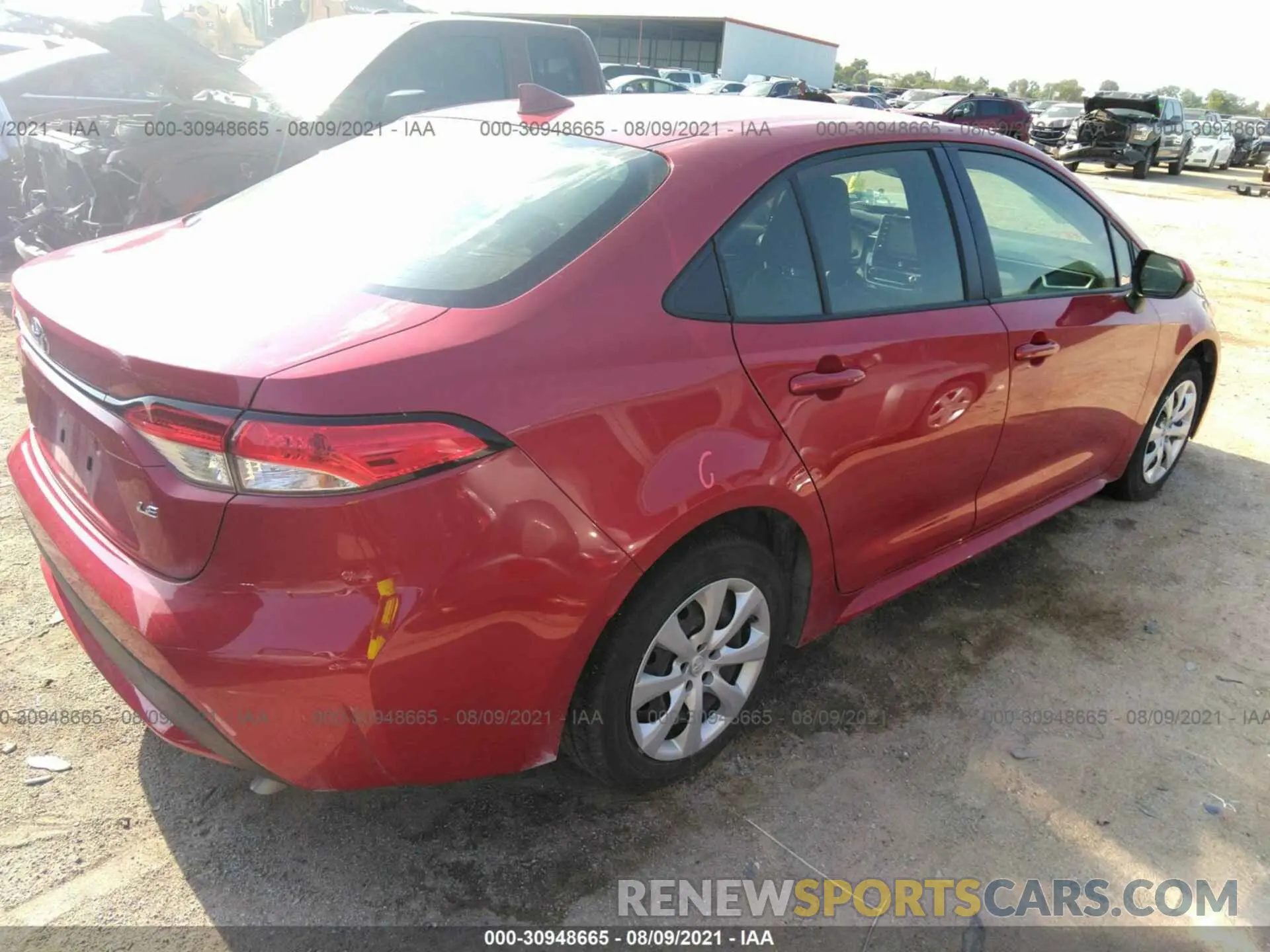 4 fotografías del automóvil dañado JTDEPMAE4MJ150132 TOYOTA COROLLA 2021