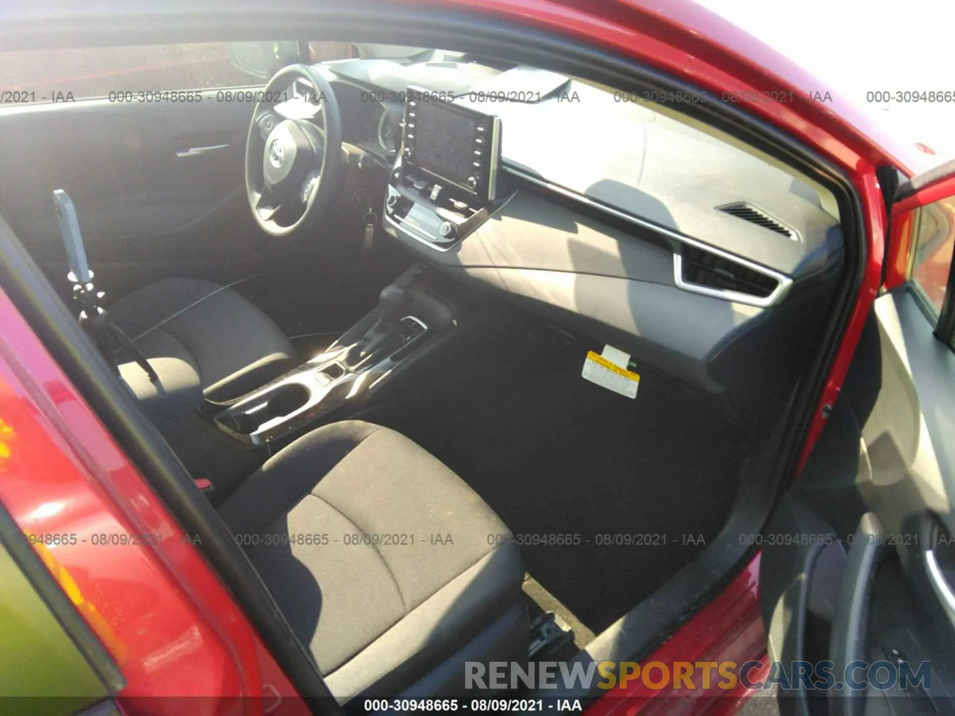5 fotografías del automóvil dañado JTDEPMAE4MJ150132 TOYOTA COROLLA 2021