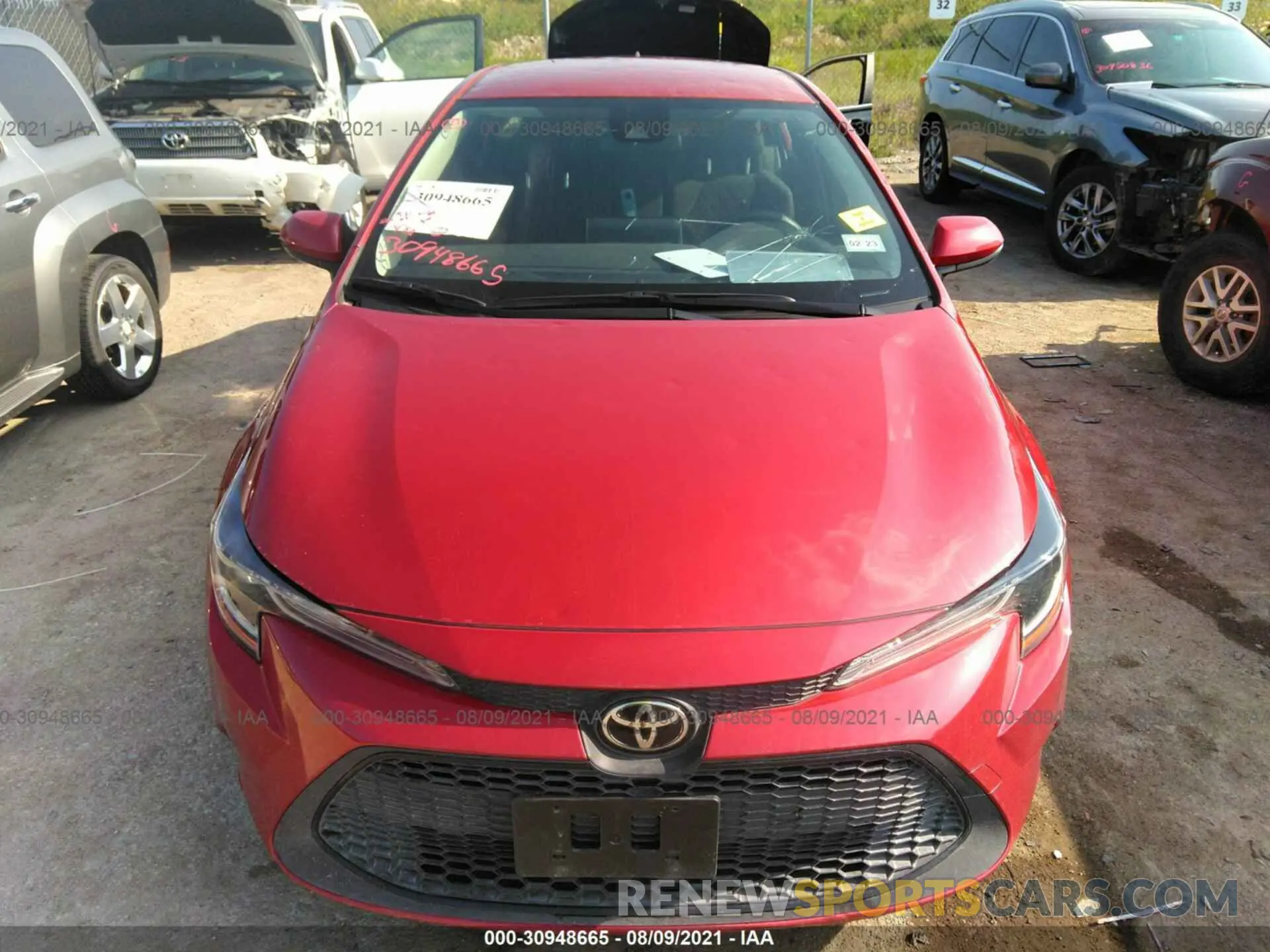 6 fotografías del automóvil dañado JTDEPMAE4MJ150132 TOYOTA COROLLA 2021