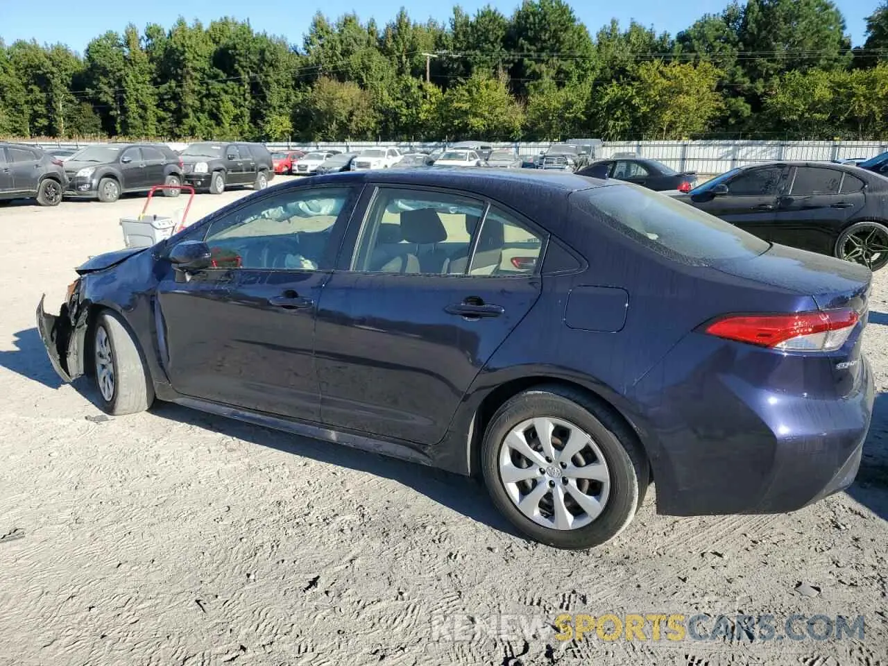 2 fotografías del automóvil dañado JTDEPMAE4MJ150809 TOYOTA COROLLA 2021