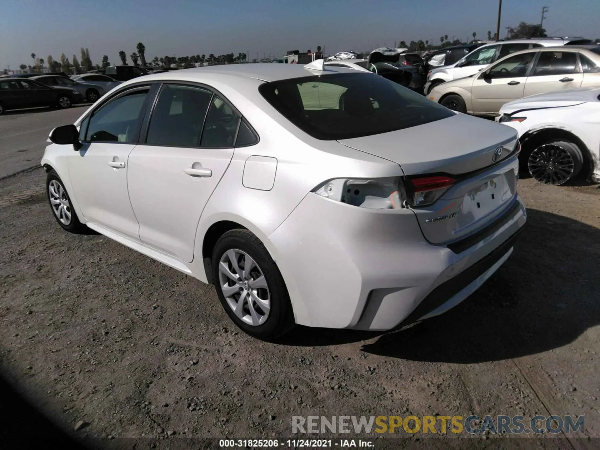3 fotografías del automóvil dañado JTDEPMAE4MJ167626 TOYOTA COROLLA 2021