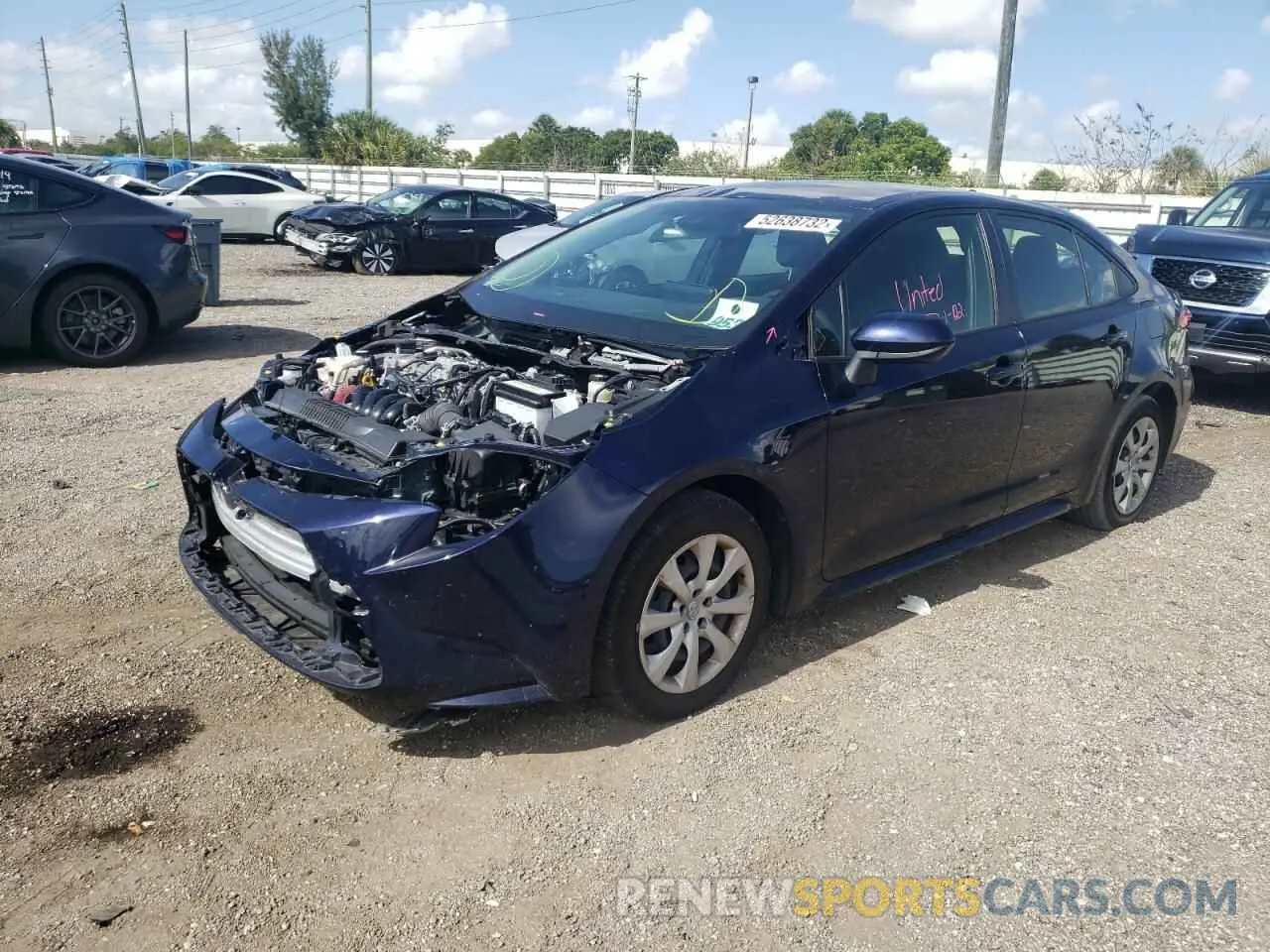 2 fotografías del automóvil dañado JTDEPMAE4MJ181672 TOYOTA COROLLA 2021