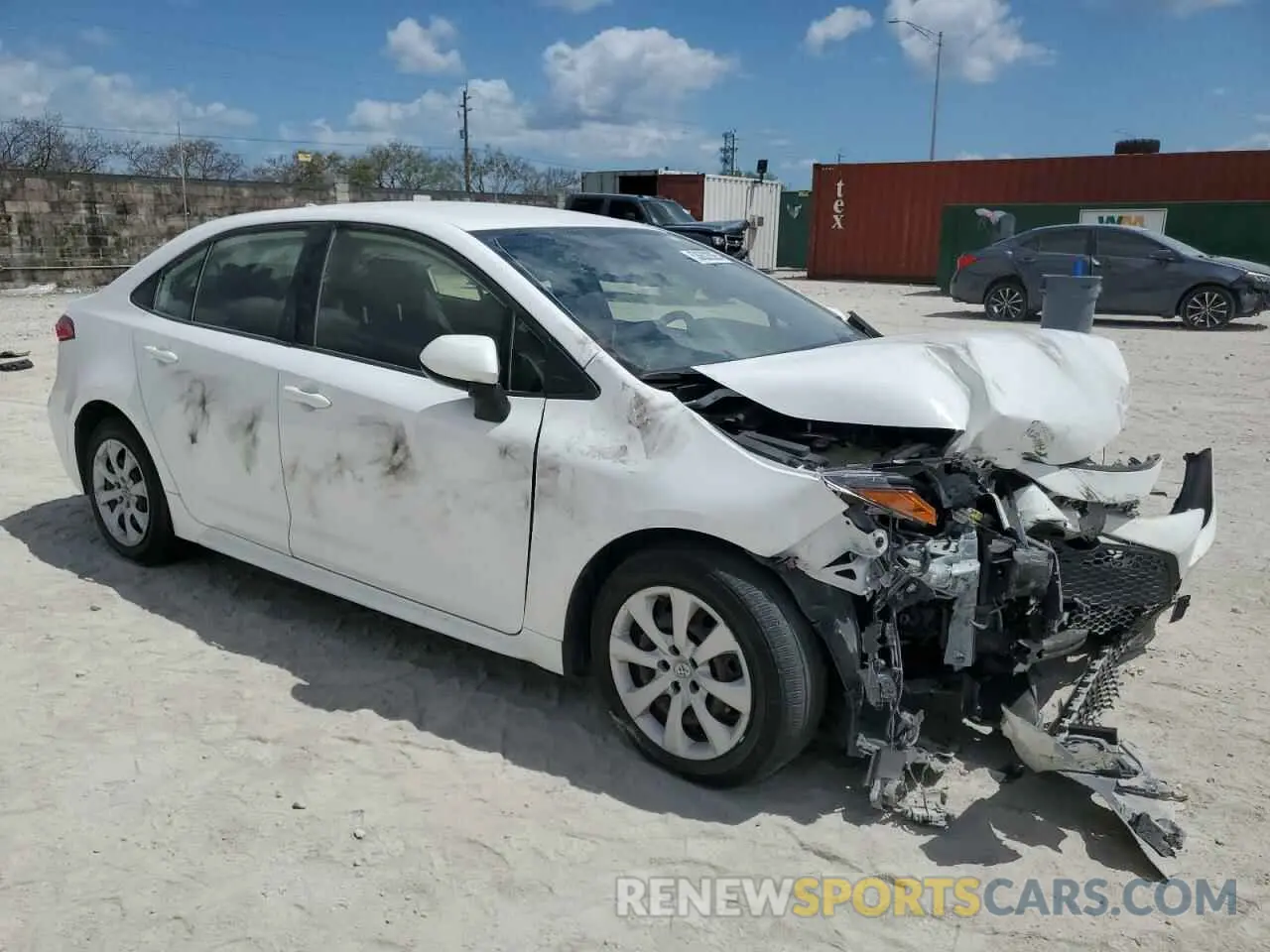 4 fotografías del automóvil dañado JTDEPMAE4MJ185463 TOYOTA COROLLA 2021