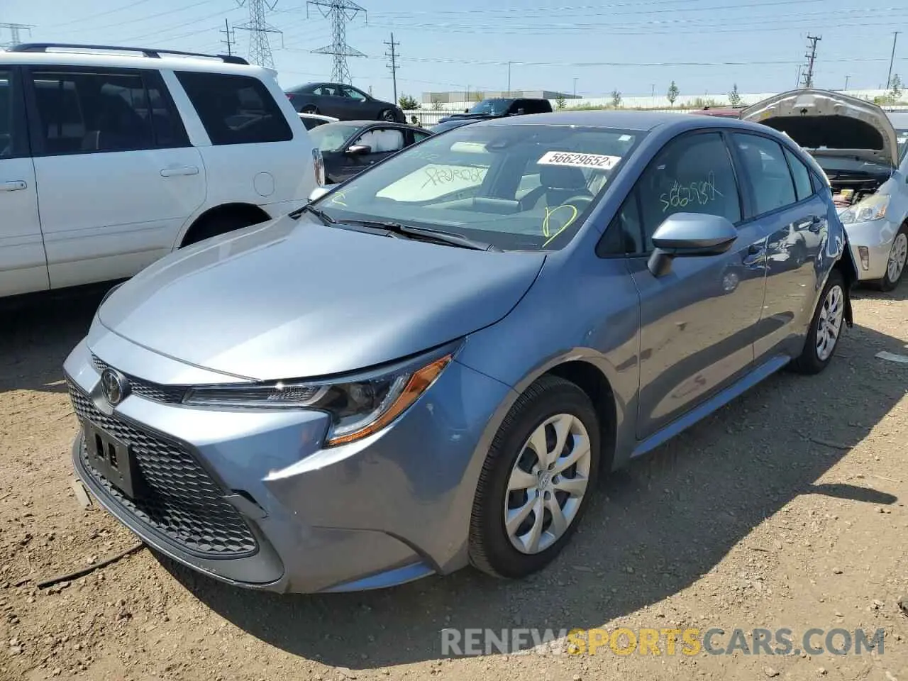 2 fotografías del automóvil dañado JTDEPMAE5MJ151029 TOYOTA COROLLA 2021