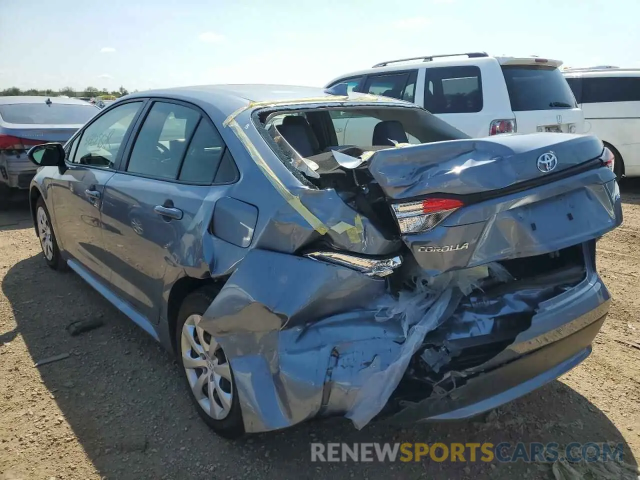 3 fotografías del automóvil dañado JTDEPMAE5MJ151029 TOYOTA COROLLA 2021
