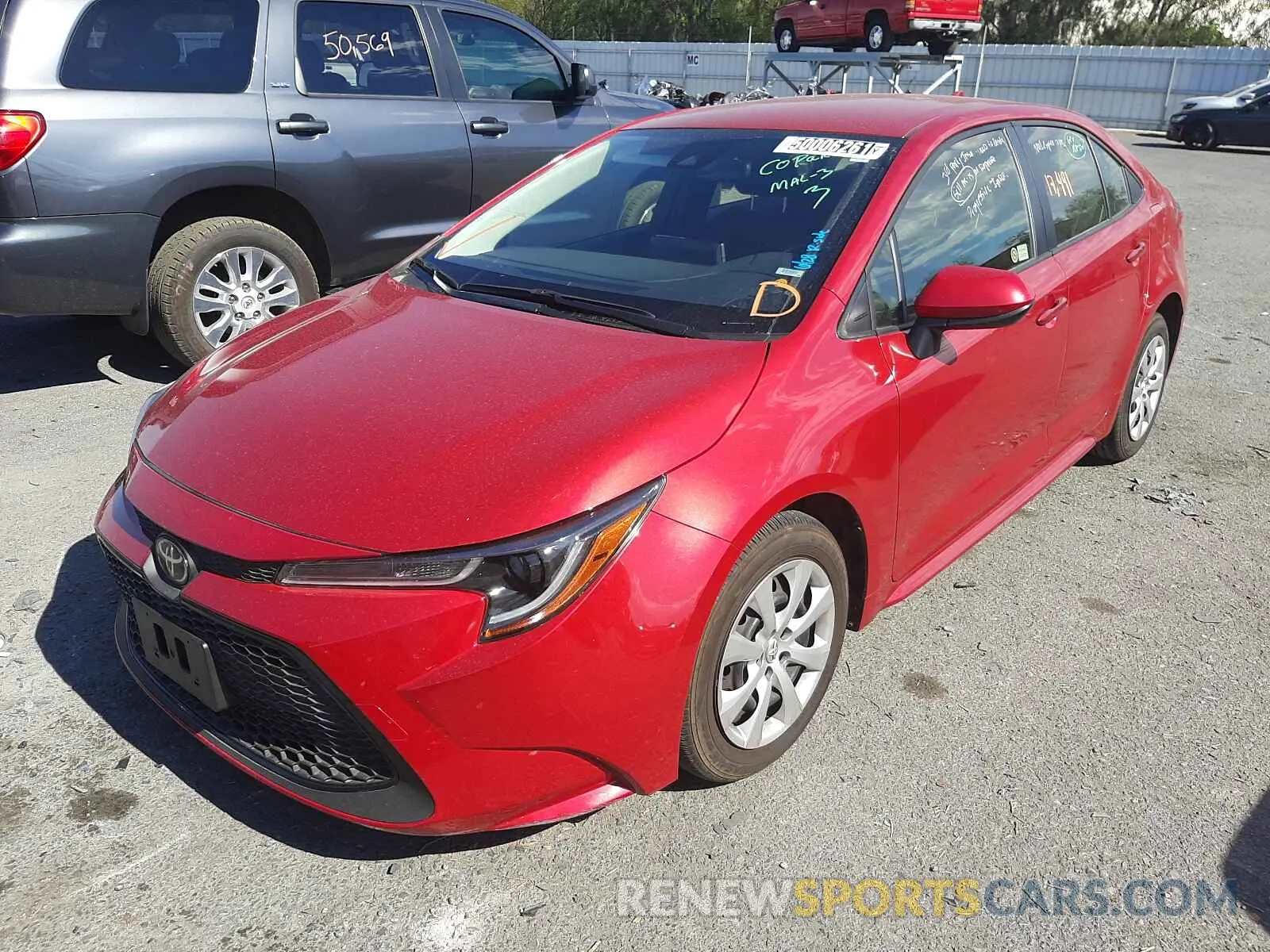 2 fotografías del automóvil dañado JTDEPMAE6MJ132697 TOYOTA COROLLA 2021