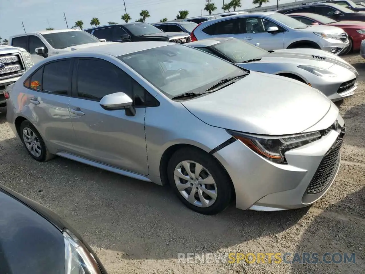 4 fotografías del automóvil dañado JTDEPMAE6MJ140802 TOYOTA COROLLA 2021