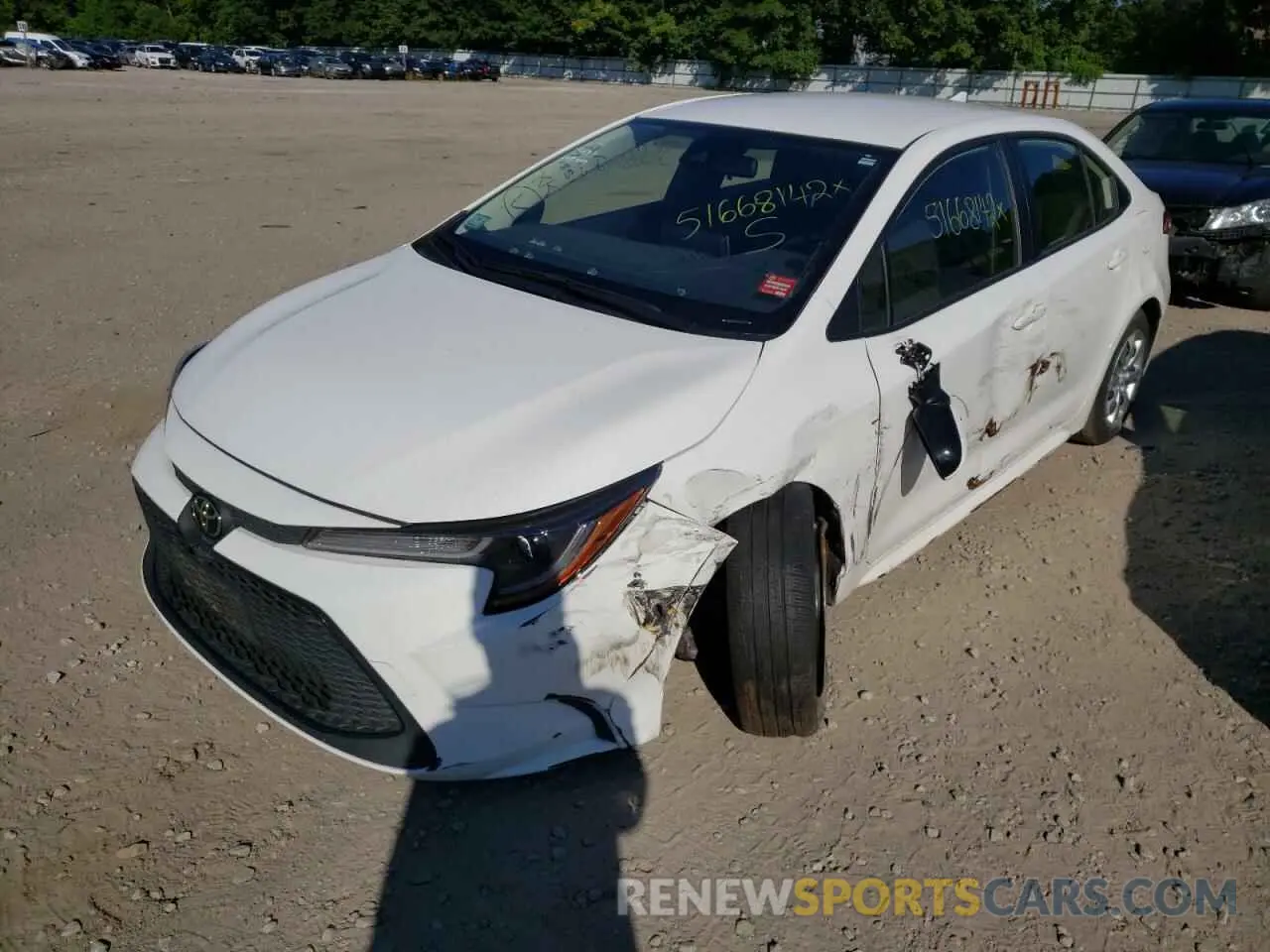 2 fotografías del automóvil dañado JTDEPMAE6MJ144610 TOYOTA COROLLA 2021