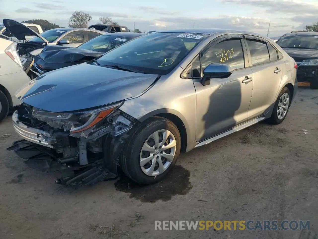 1 fotografías del automóvil dañado JTDEPMAE6MJ151413 TOYOTA COROLLA 2021