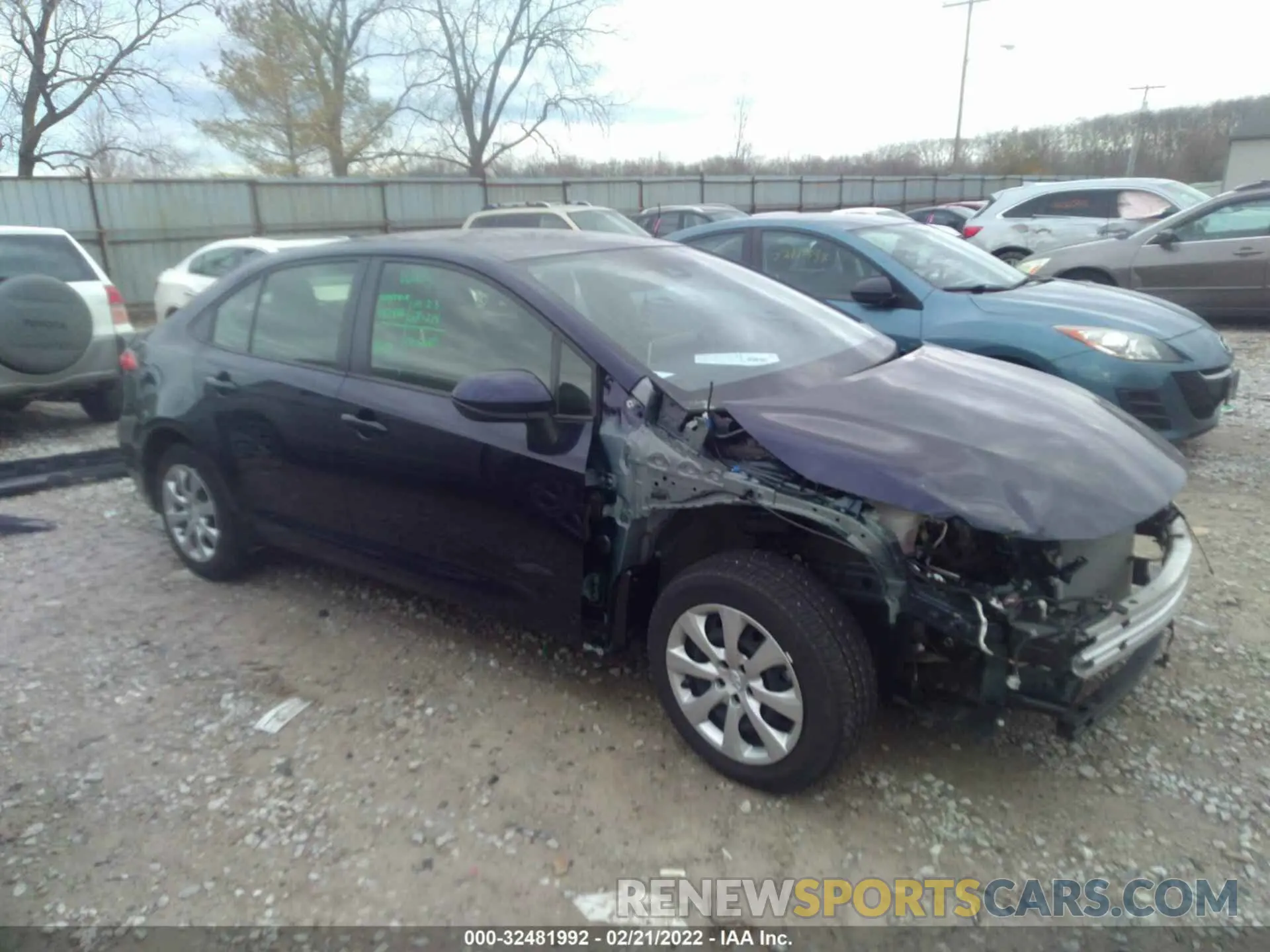 1 fotografías del automóvil dañado JTDEPMAE6MJ155302 TOYOTA COROLLA 2021