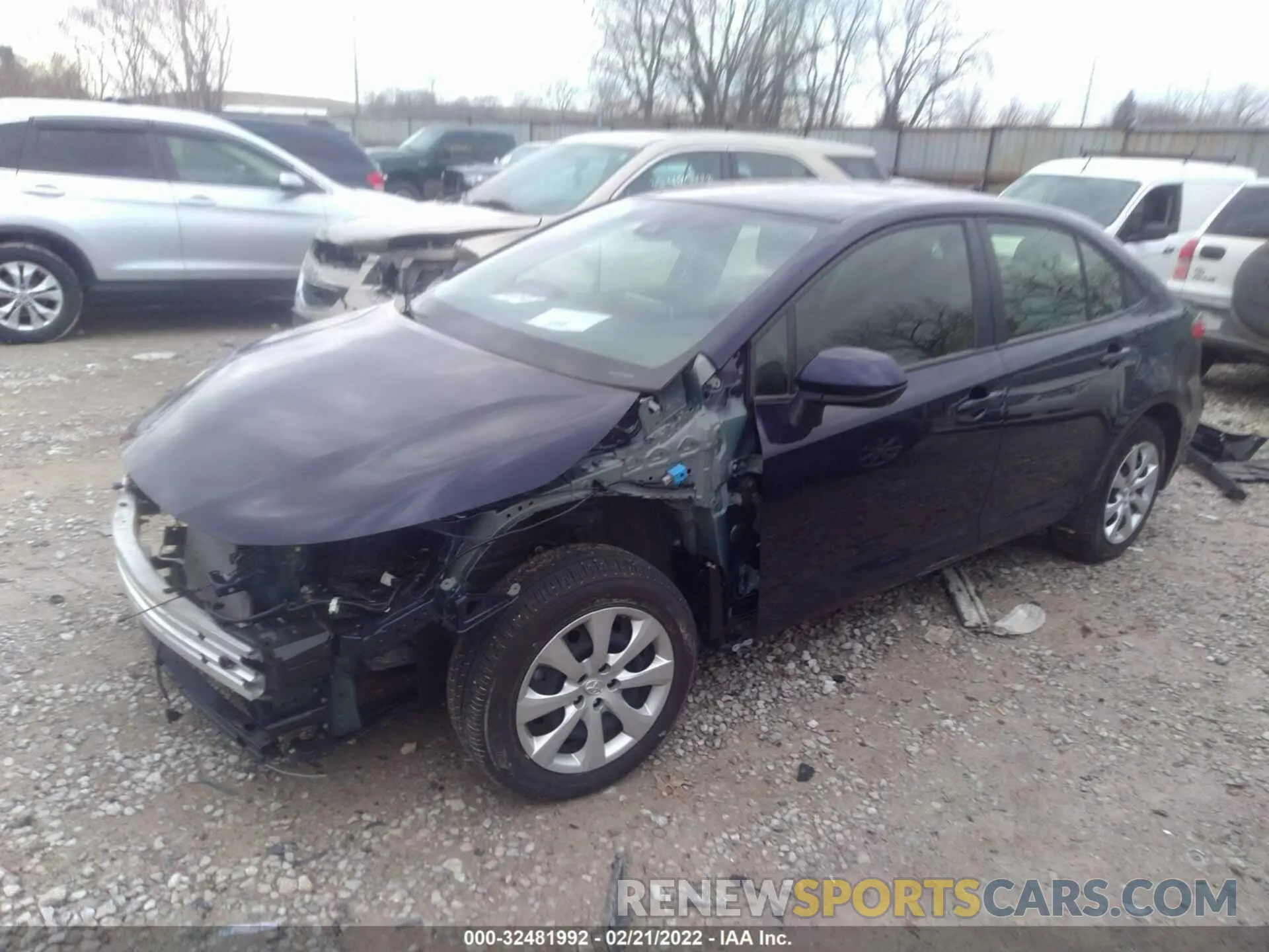 2 fotografías del automóvil dañado JTDEPMAE6MJ155302 TOYOTA COROLLA 2021