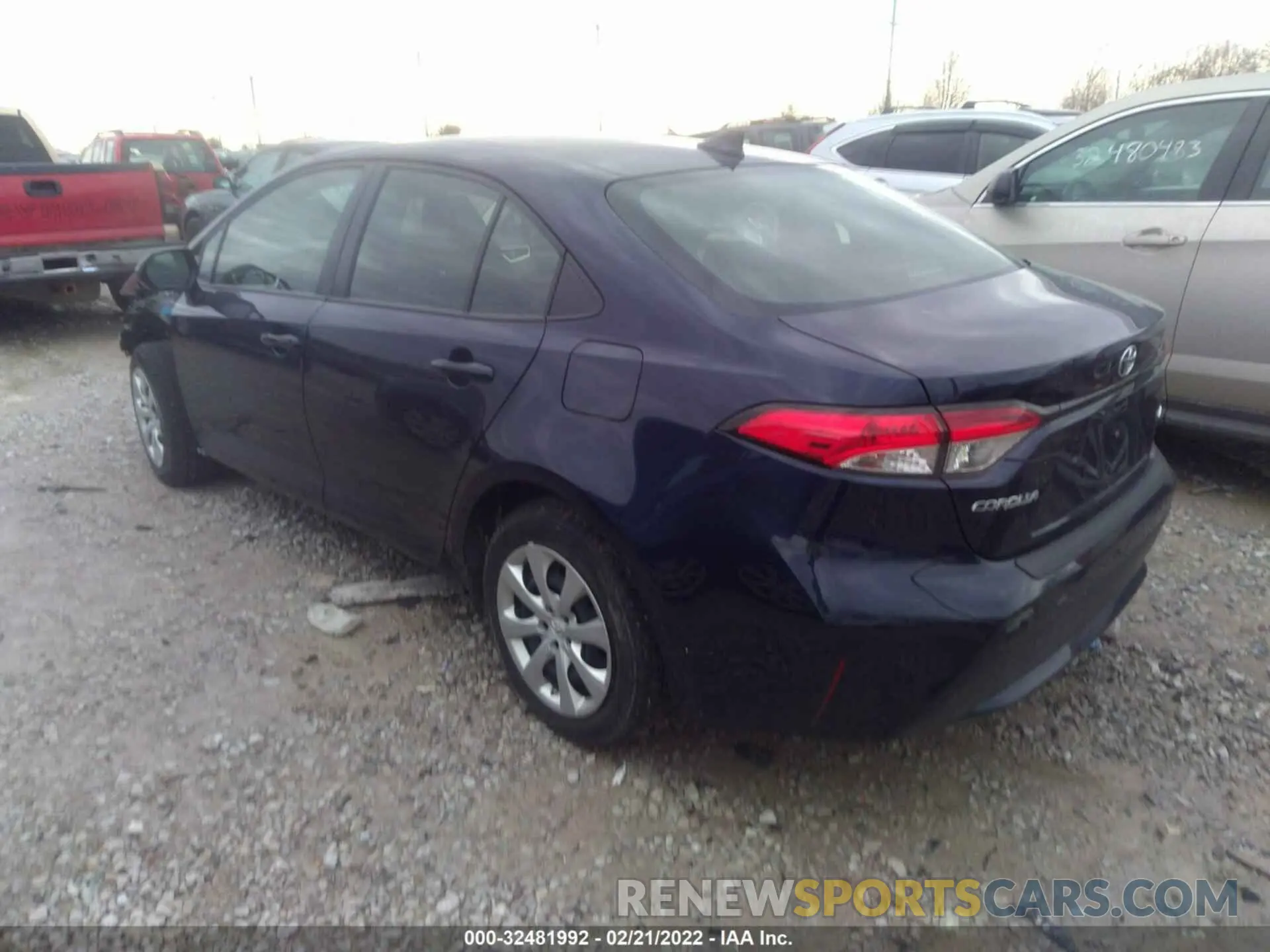 3 fotografías del automóvil dañado JTDEPMAE6MJ155302 TOYOTA COROLLA 2021