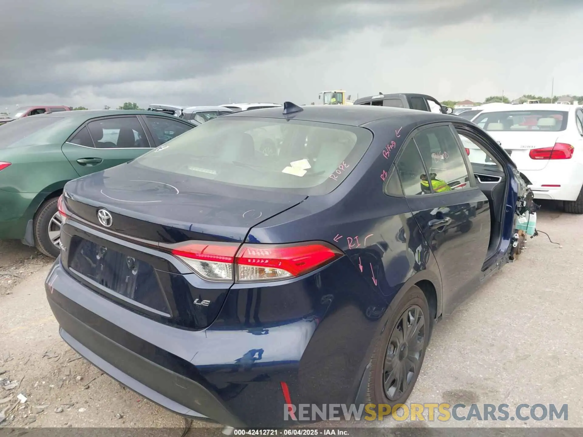 4 fotografías del automóvil dañado JTDEPMAE6MJ157230 TOYOTA COROLLA 2021
