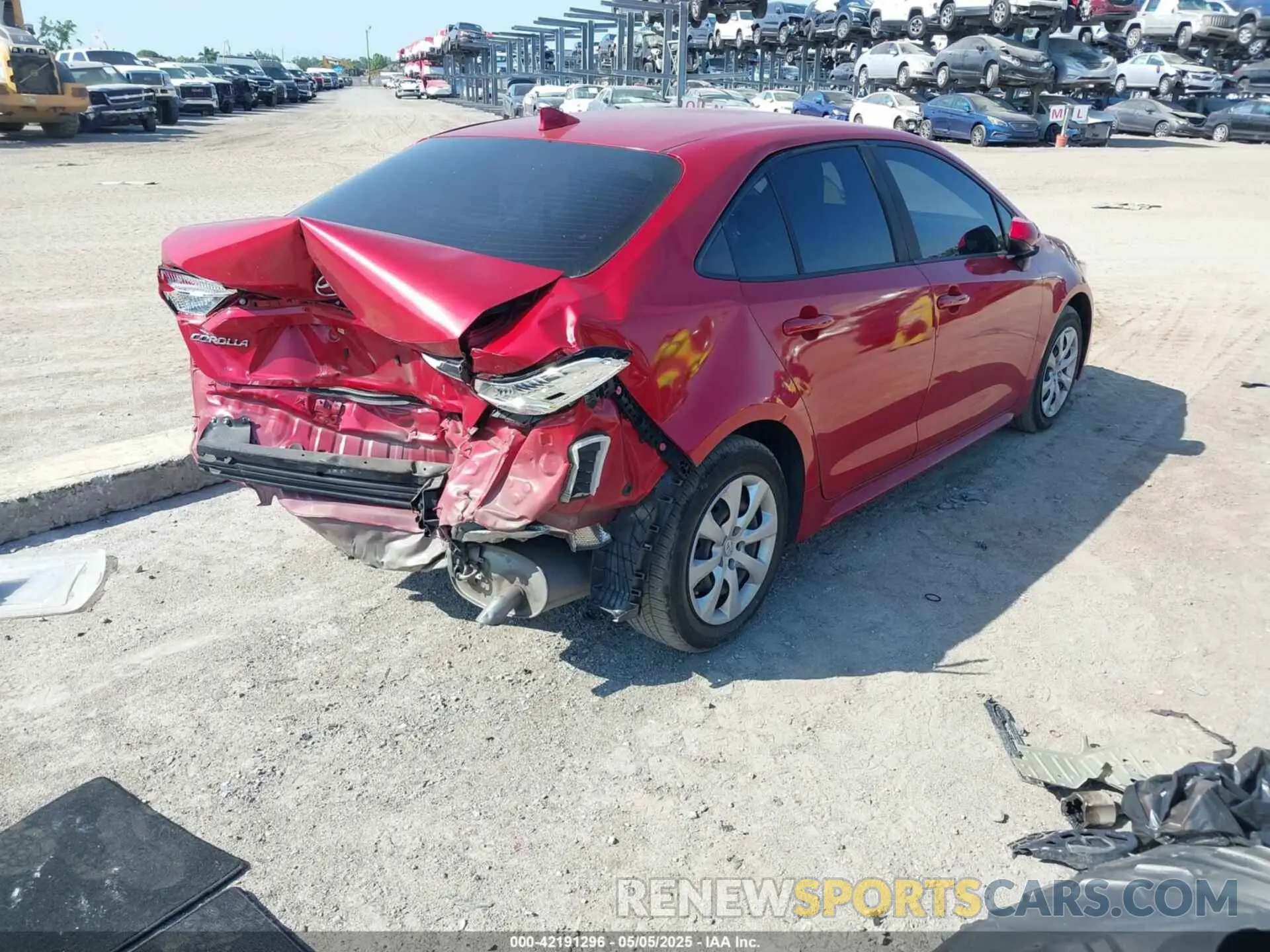 4 fotografías del automóvil dañado JTDEPMAE6MJ168776 TOYOTA COROLLA 2021