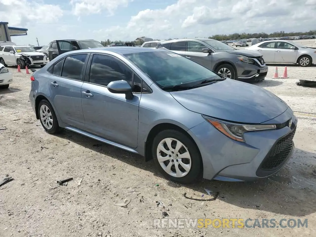 4 fotografías del automóvil dañado JTDEPMAE6MJ173864 TOYOTA COROLLA 2021