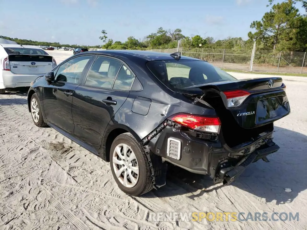 3 fotografías del automóvil dañado JTDEPMAE6MJ177378 TOYOTA COROLLA 2021