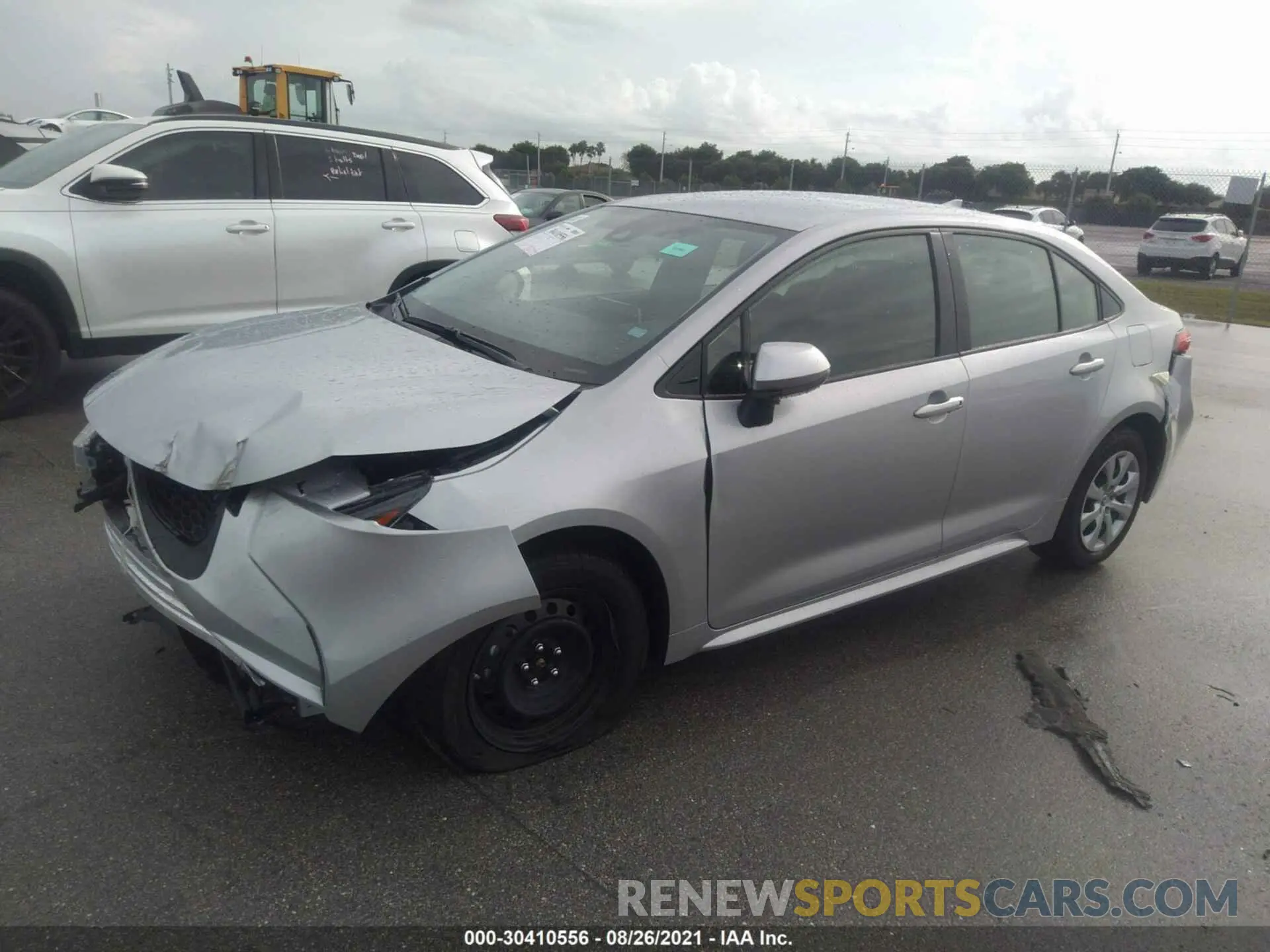 2 fotografías del automóvil dañado JTDEPMAE6MJ181270 TOYOTA COROLLA 2021