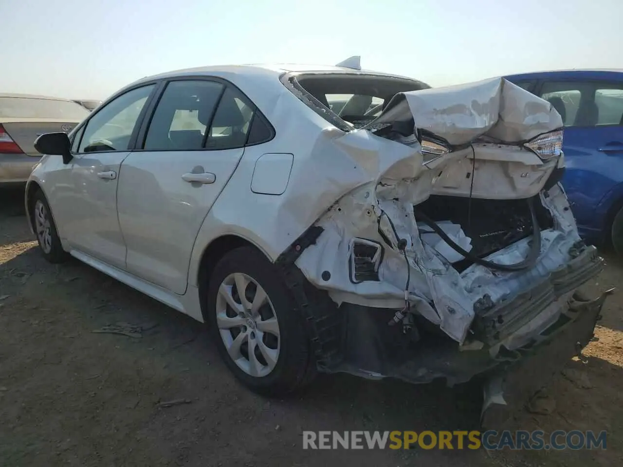2 fotografías del automóvil dañado JTDEPMAE7MJ140758 TOYOTA COROLLA 2021