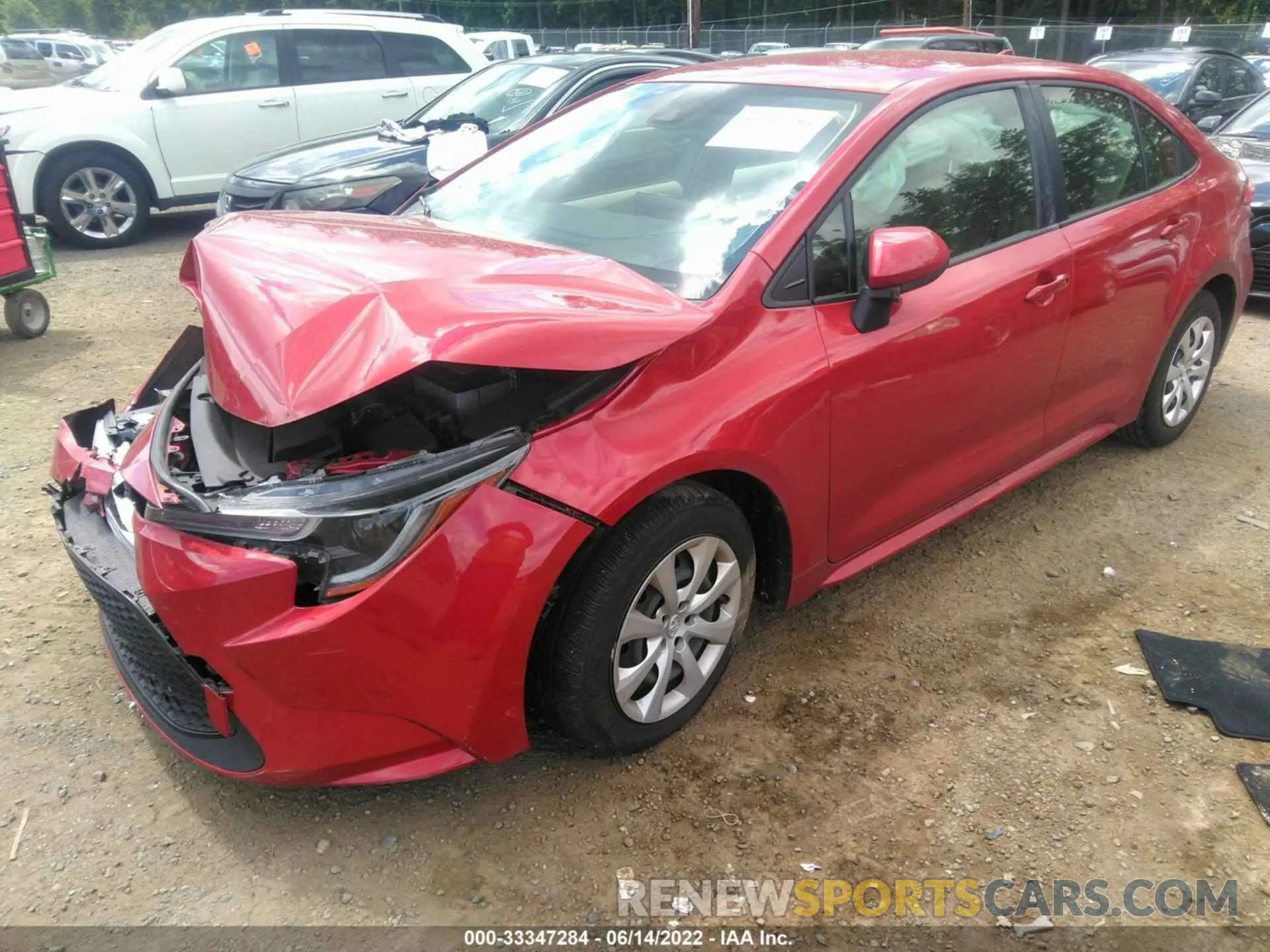 2 fotografías del automóvil dañado JTDEPMAE7MJ175722 TOYOTA COROLLA 2021