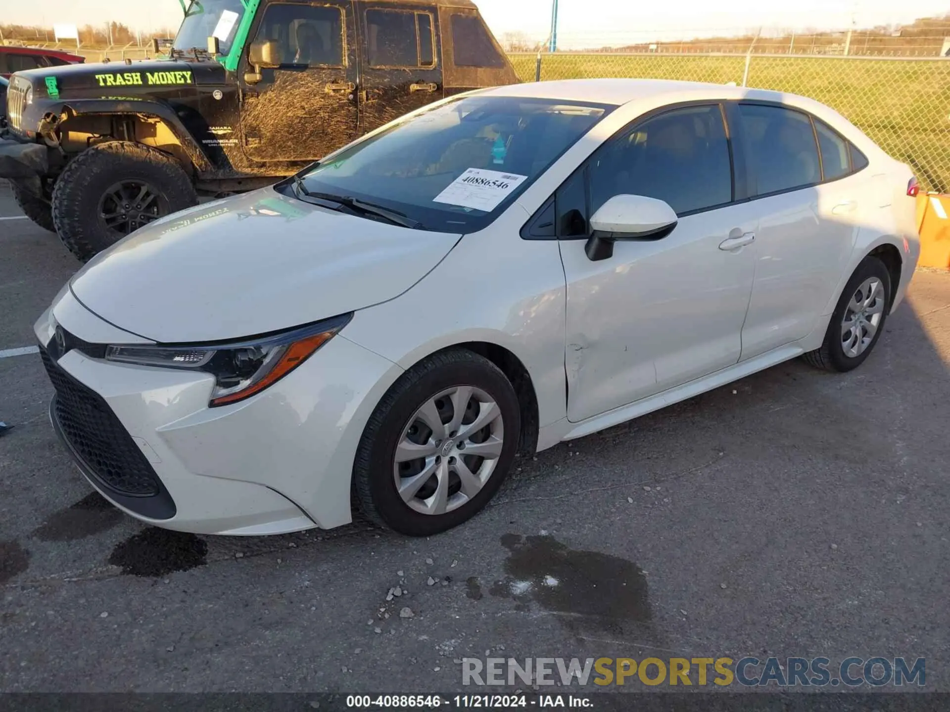 2 fotografías del automóvil dañado JTDEPMAE8MJ133480 TOYOTA COROLLA 2021
