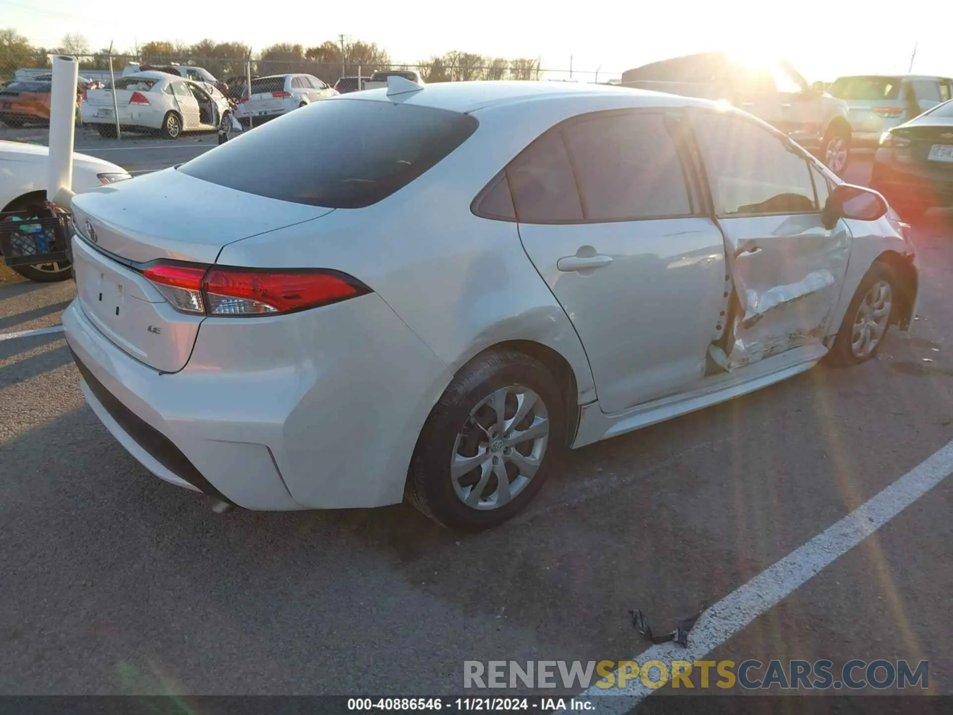 4 fotografías del automóvil dañado JTDEPMAE8MJ133480 TOYOTA COROLLA 2021