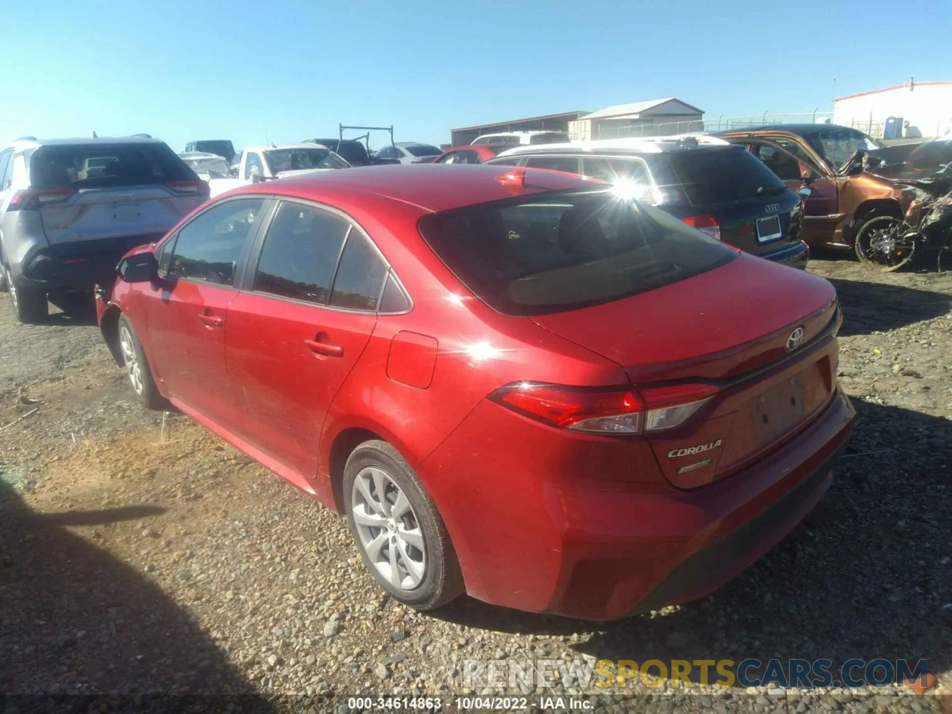 3 fotografías del automóvil dañado JTDEPMAE8MJ161408 TOYOTA COROLLA 2021