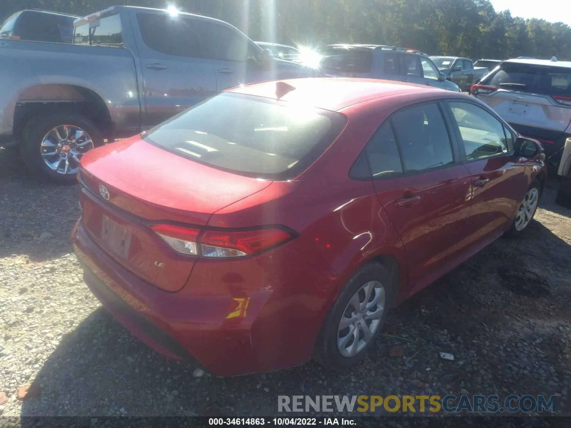 4 fotografías del automóvil dañado JTDEPMAE8MJ161408 TOYOTA COROLLA 2021