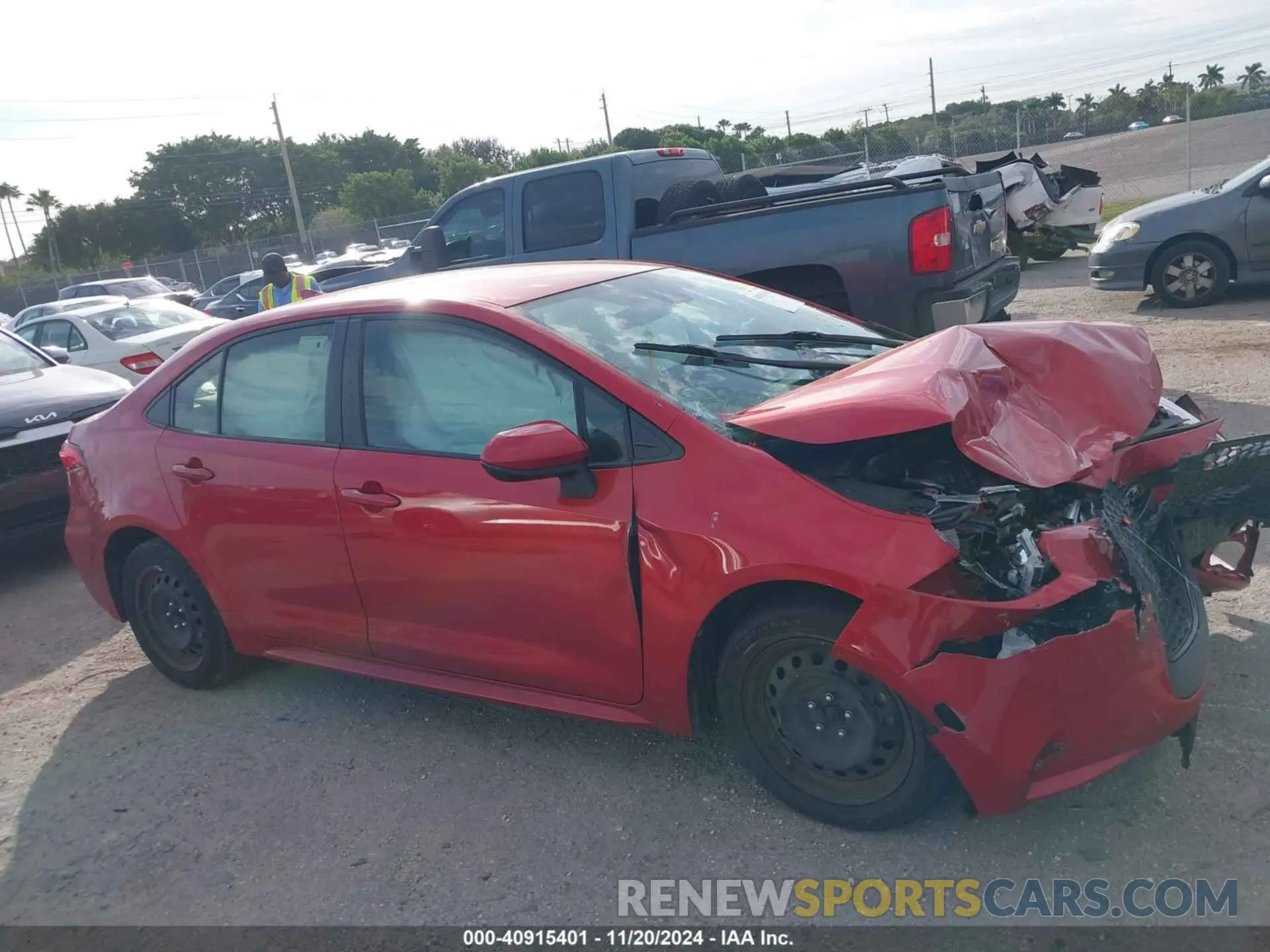 13 fotografías del automóvil dañado JTDEPMAE8MJ162235 TOYOTA COROLLA 2021