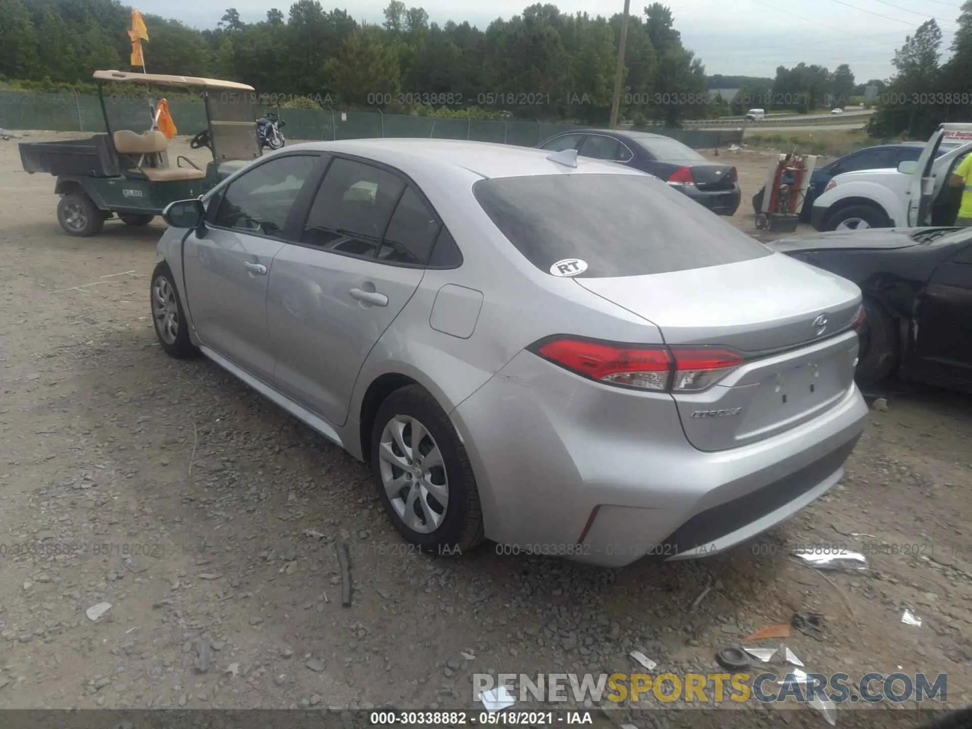 3 fotografías del automóvil dañado JTDEPMAE8MJ166107 TOYOTA COROLLA 2021