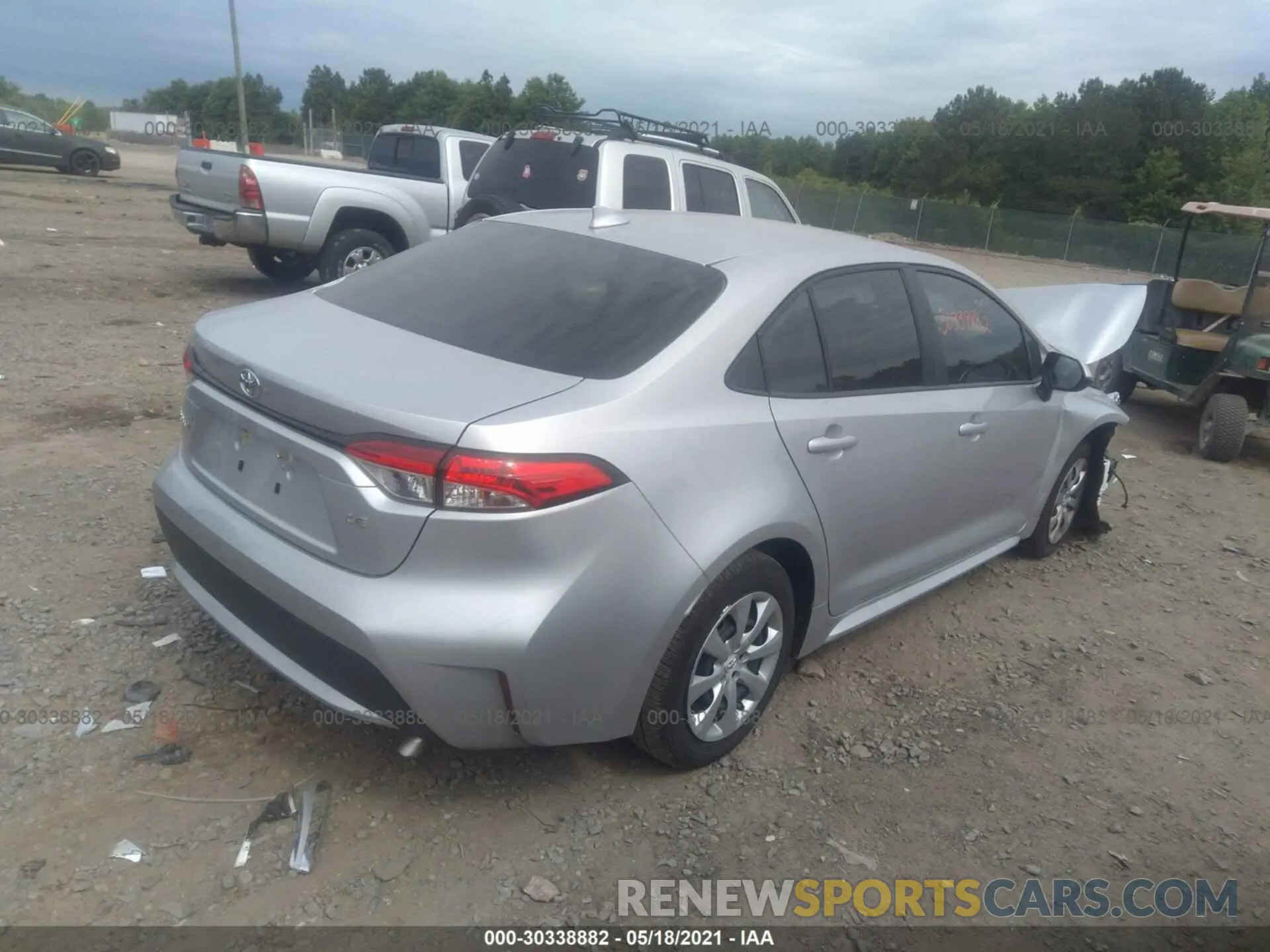 4 fotografías del automóvil dañado JTDEPMAE8MJ166107 TOYOTA COROLLA 2021