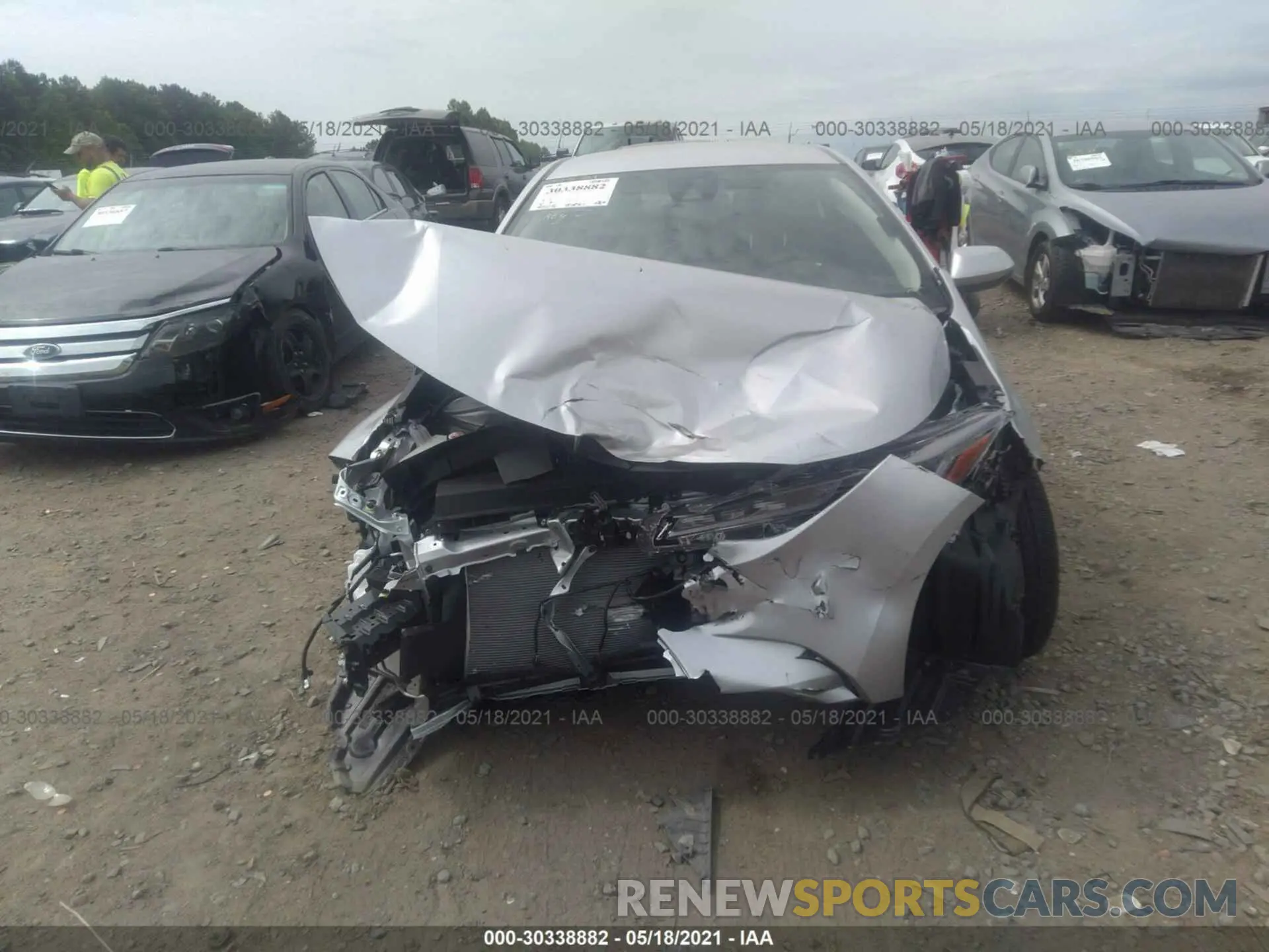 6 fotografías del automóvil dañado JTDEPMAE8MJ166107 TOYOTA COROLLA 2021