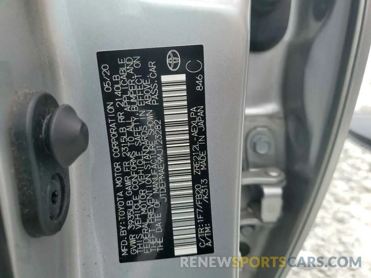 13 fotografías del automóvil dañado JTDEPMAE9MJ123282 TOYOTA COROLLA 2021